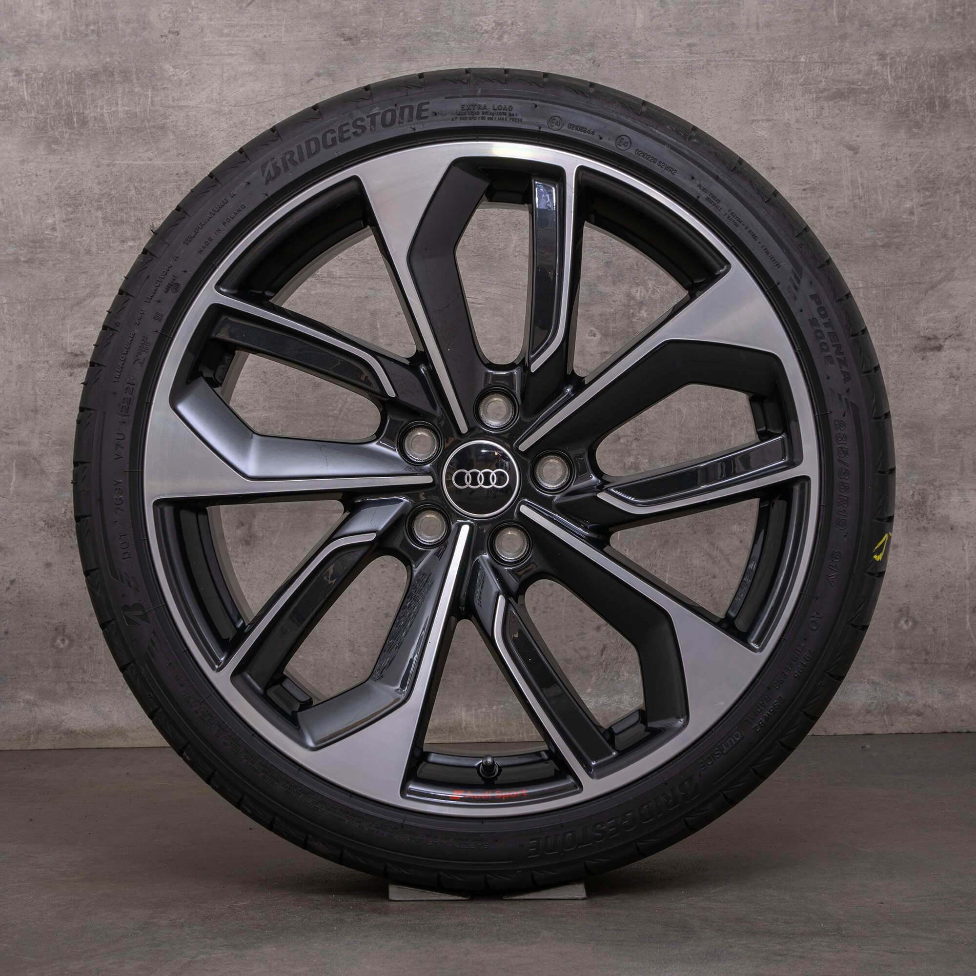 Alkuperäiset Audi A3 S3 vanteet 19 tuuman 8V 8Y kesävanteet 8Y0601025CS Edge musta kiiltävä käännetty UUTUUS