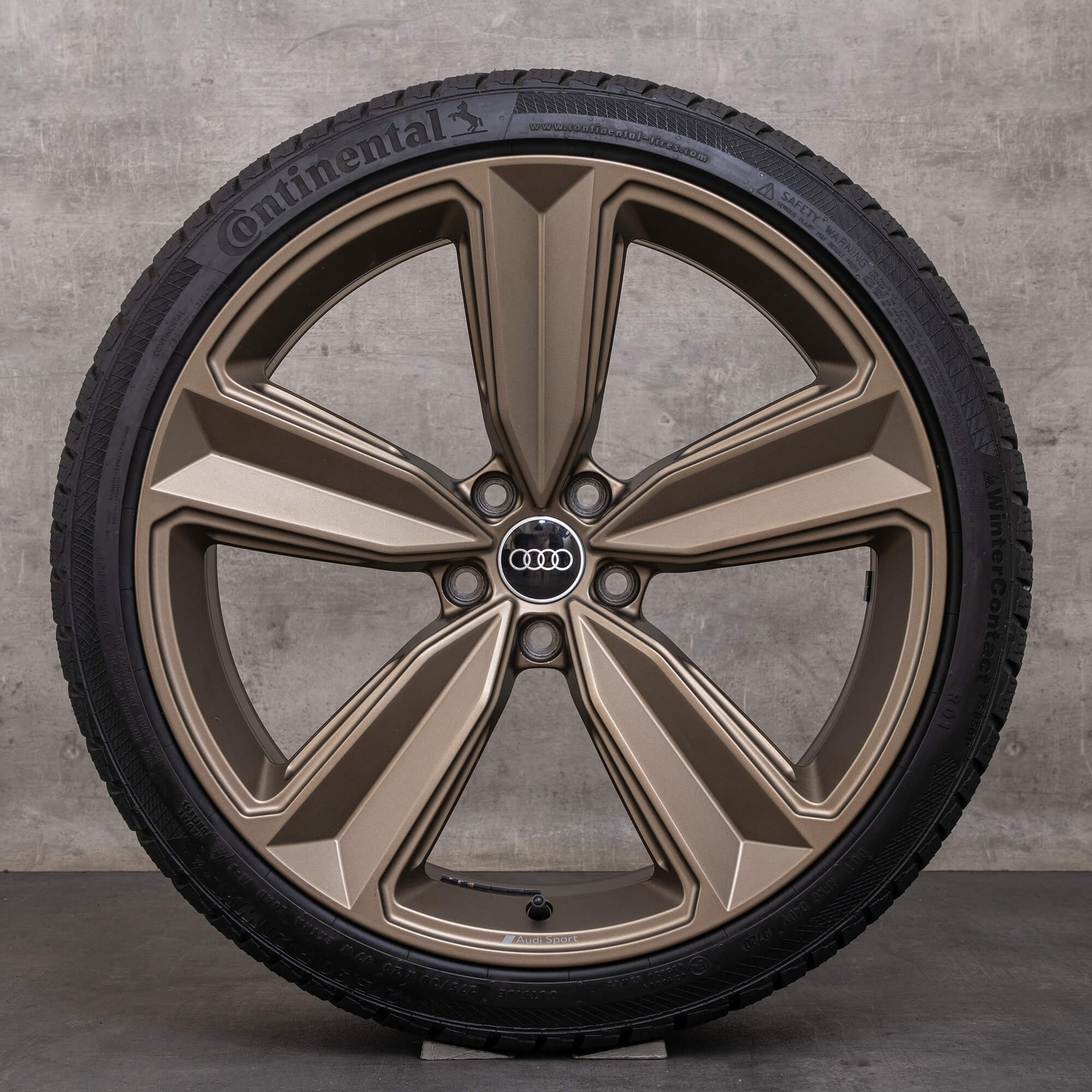 Originale Audi RS4 RS5 vinterhjul 20 tommer B9 F5 fælge Peak 8W0601025F guld bronze