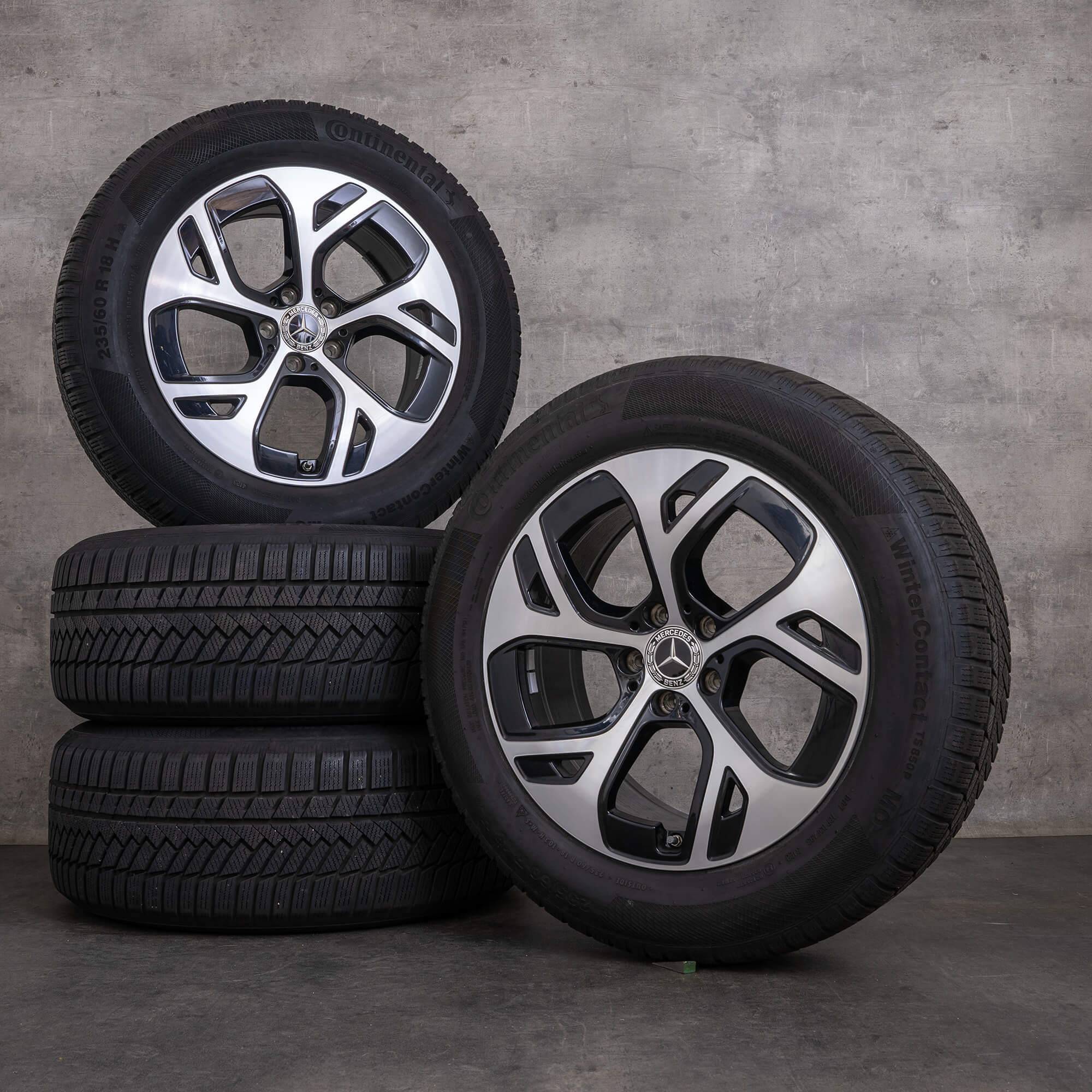 Alkuperäiset Mercedes Benz GLC talvirenkaat 18 tuuman C254 X254 & Hybridit-vanteet A2544010100 A2544014700 musta Kiillotettu