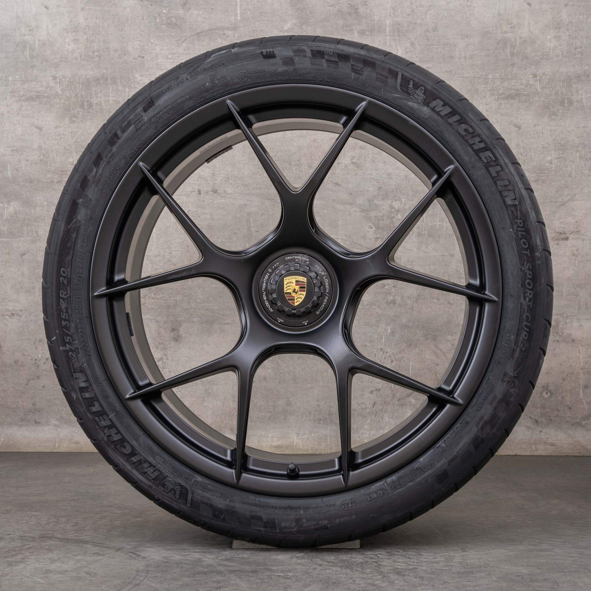 Original Porsche 911 GT3 RS Magnesium Felgen 20 21 Zoll 992 Sommerräder 9GT601025AL 9GT601025AM schwarz matt