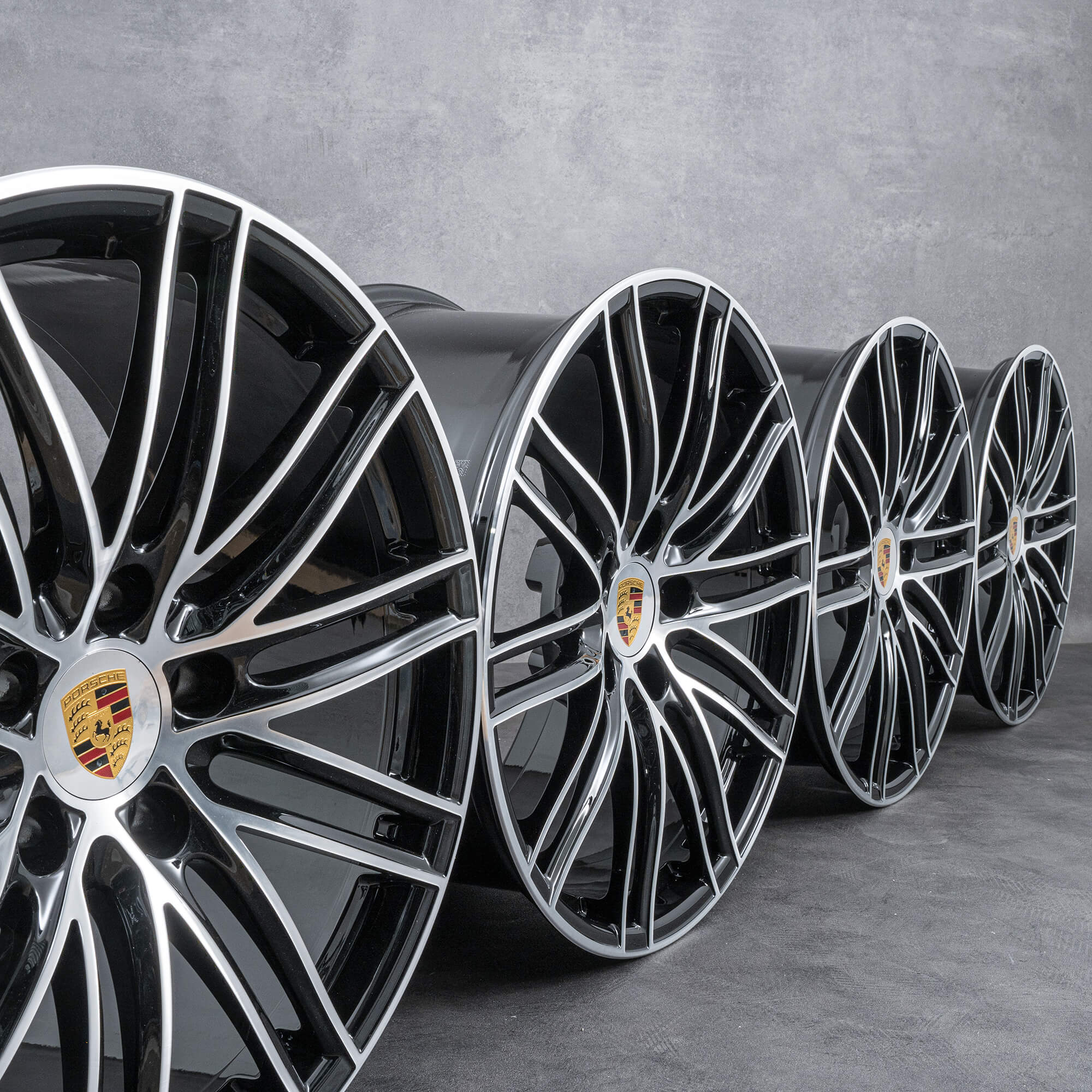 Originele Porsche Boxster Cayman 718 velgen 20 inch 982 Styling 911 Turbo 982601025F 982601025G zwart gepolijst NIEUW