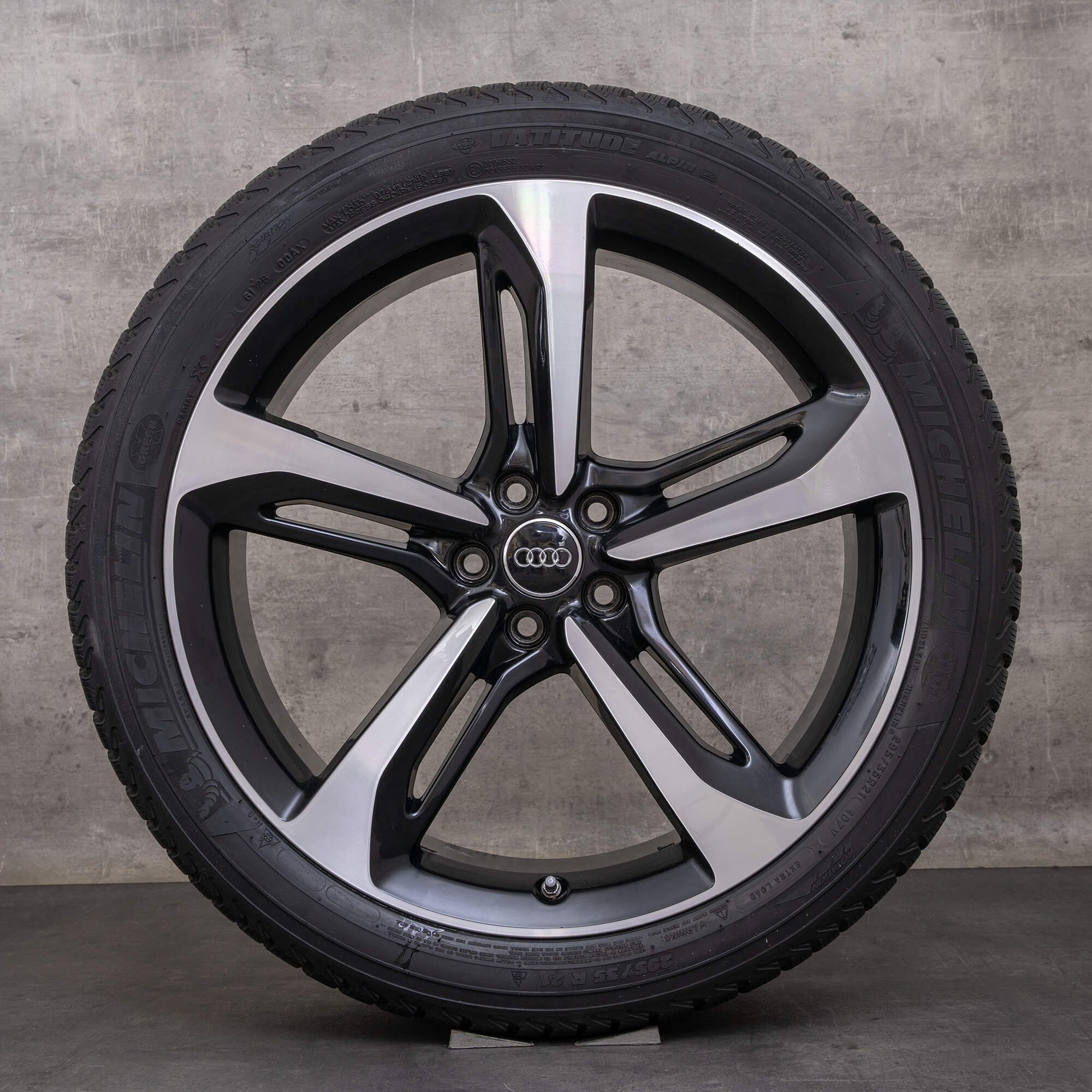 Original Audi Q7 SQ7 Winterräder 21 Zoll 4M Felgen 4M0601025AB schwarz glanzgedreht