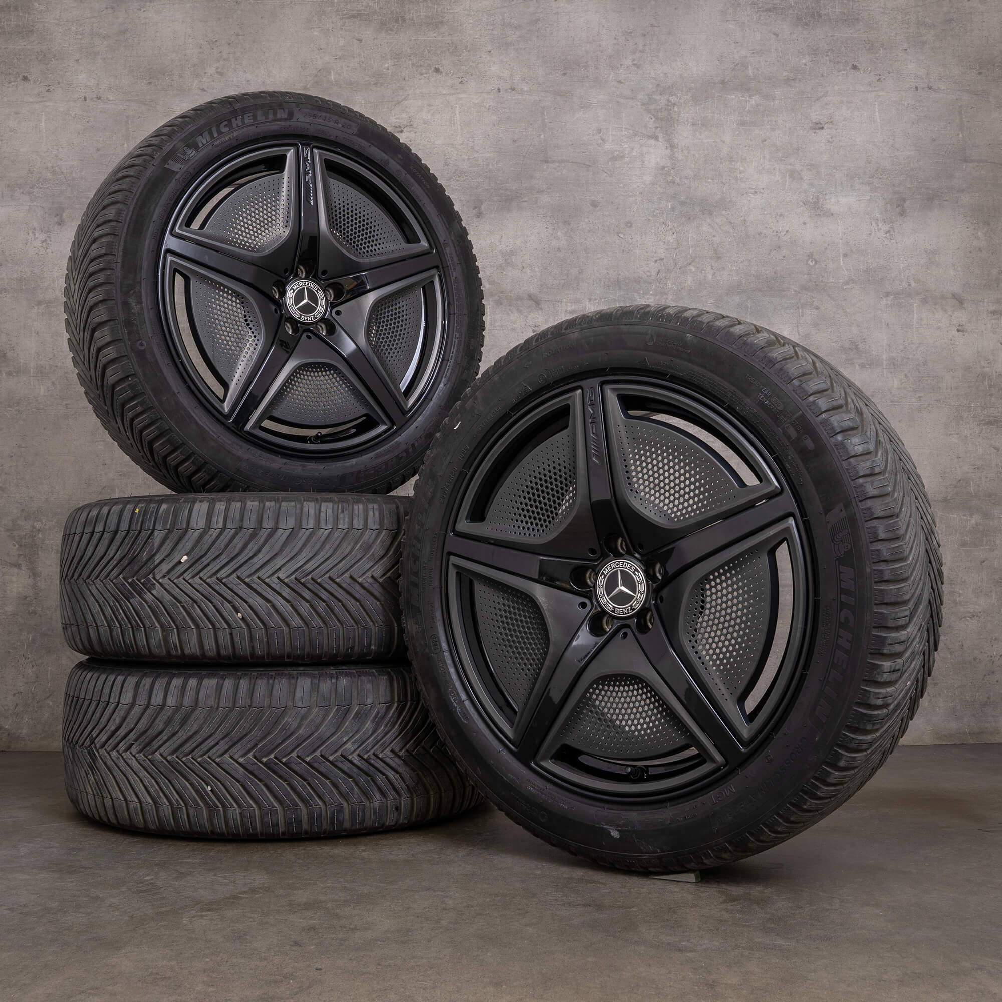 Original Mercedes Benz EQS AMG roues d'hiver 20 pouces V297 jantes A2974011300 noir