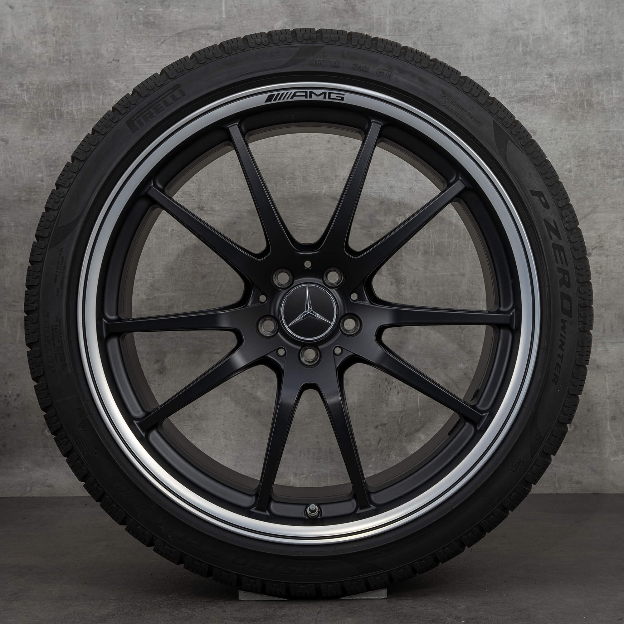 Alkuperäiset Mercedes-Benz AMG GT 43 53 63 S 4Matic+ & E Performance -talvirenkaat 21 tuumaa X290-vanteet A2904011200 A2904011300 diamond cut musta UUDET