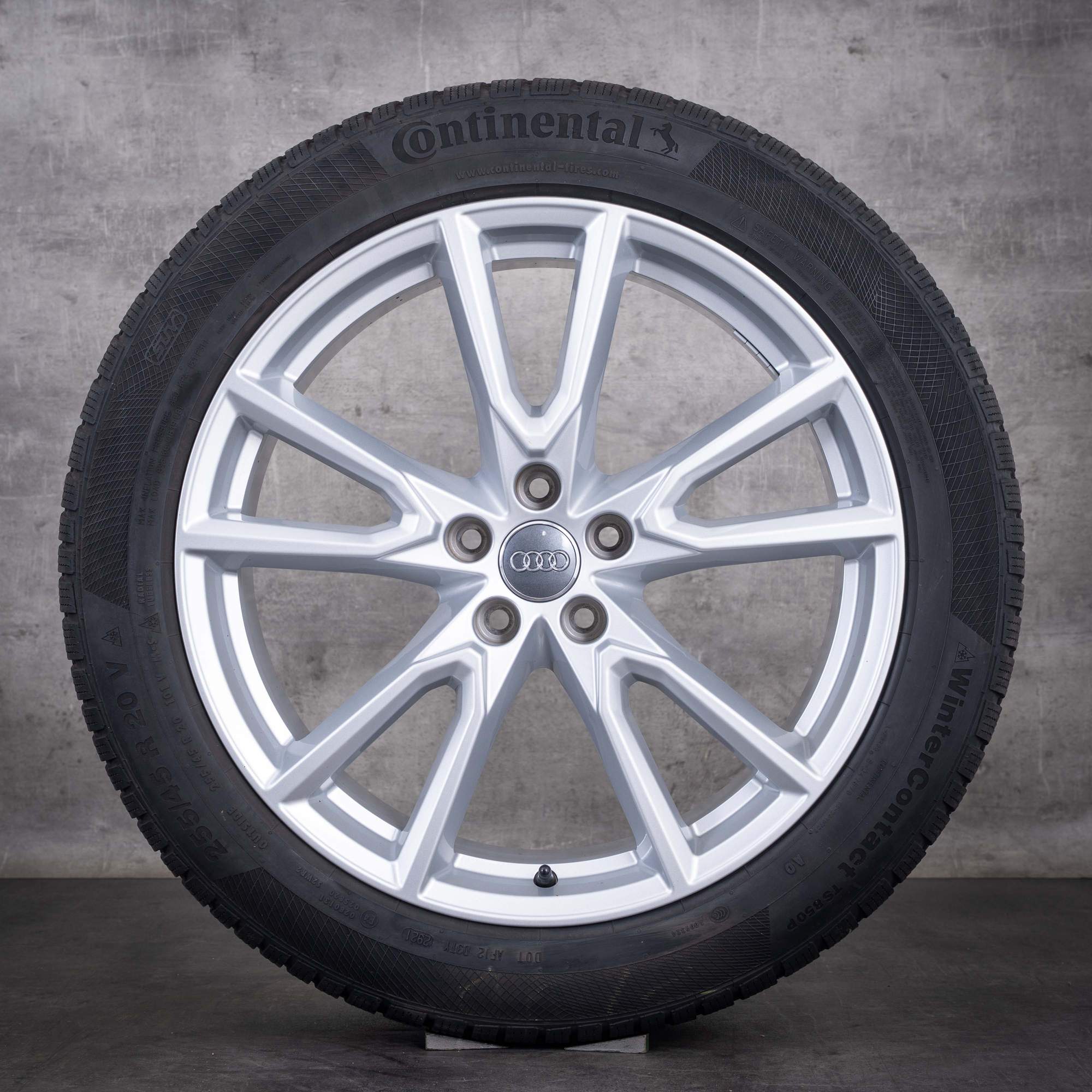 Oryginalne koła zimowe do Audi Q5 SQ5 felgi 20 cali FY nr kat. 80A071490A wzór Vox Design kolor srebrny