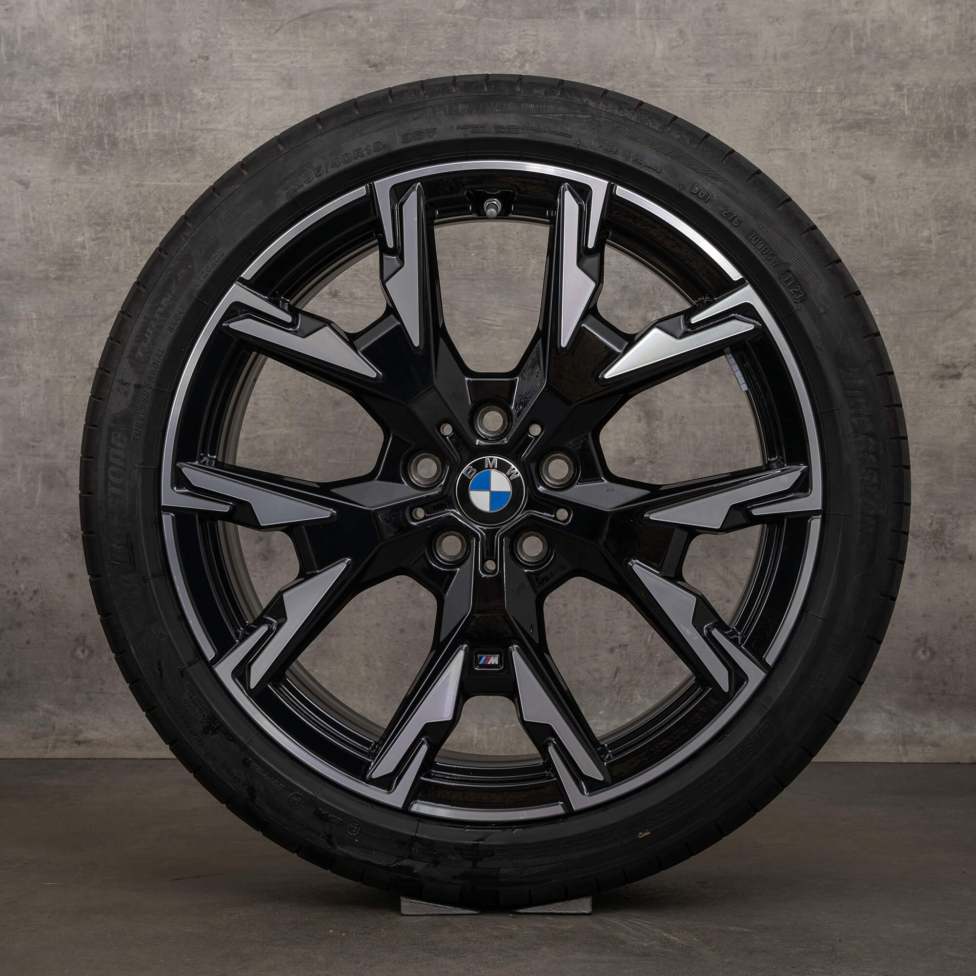 Jantes originais BMW Série 1 19 polegadas F70 M135 xDrive rodas de verão 5A45267 jet black alto brilho