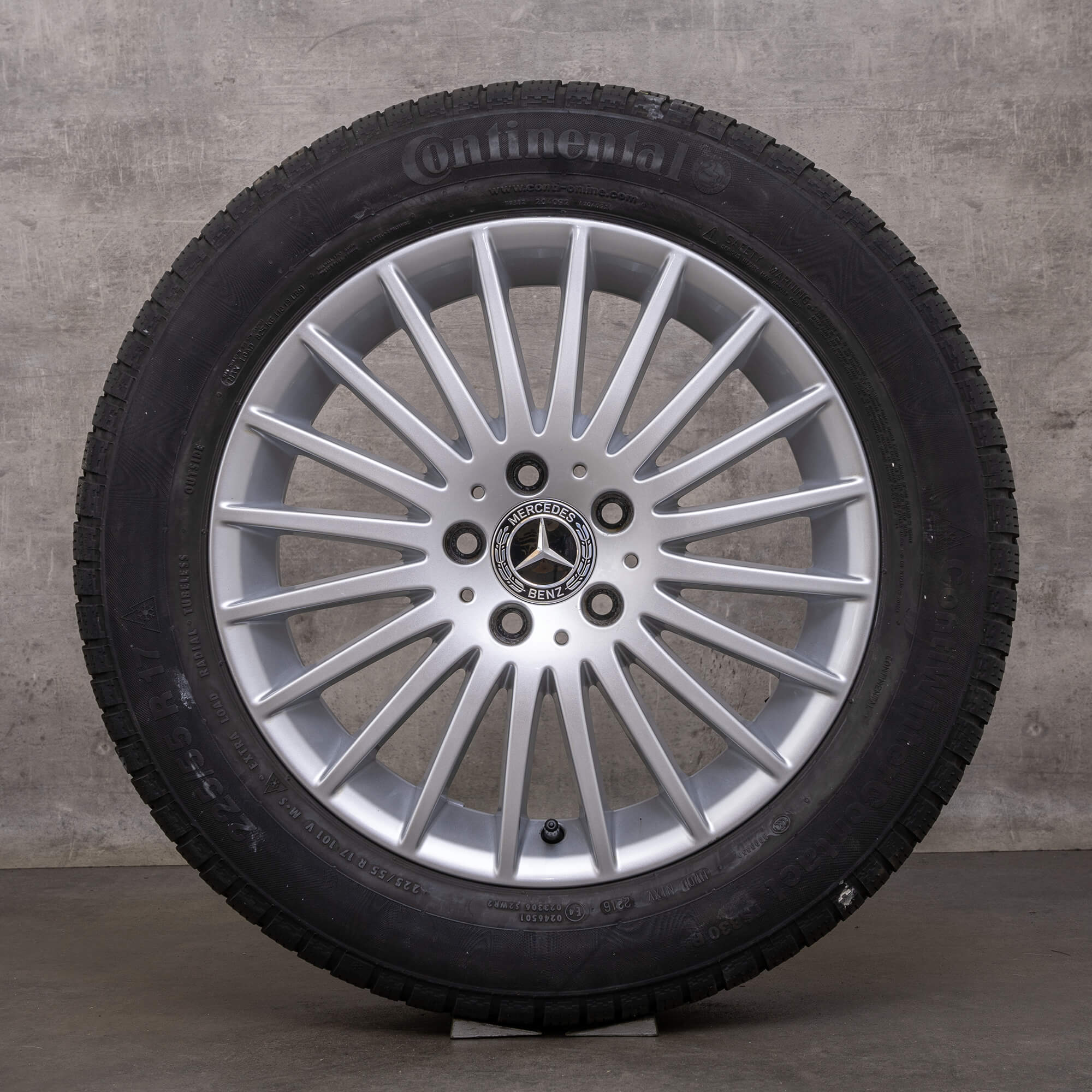 Original Mercedes Benz Classe V pneus d'hiver 17 pouces W447 Vito Viano jantes A4474012300 argent