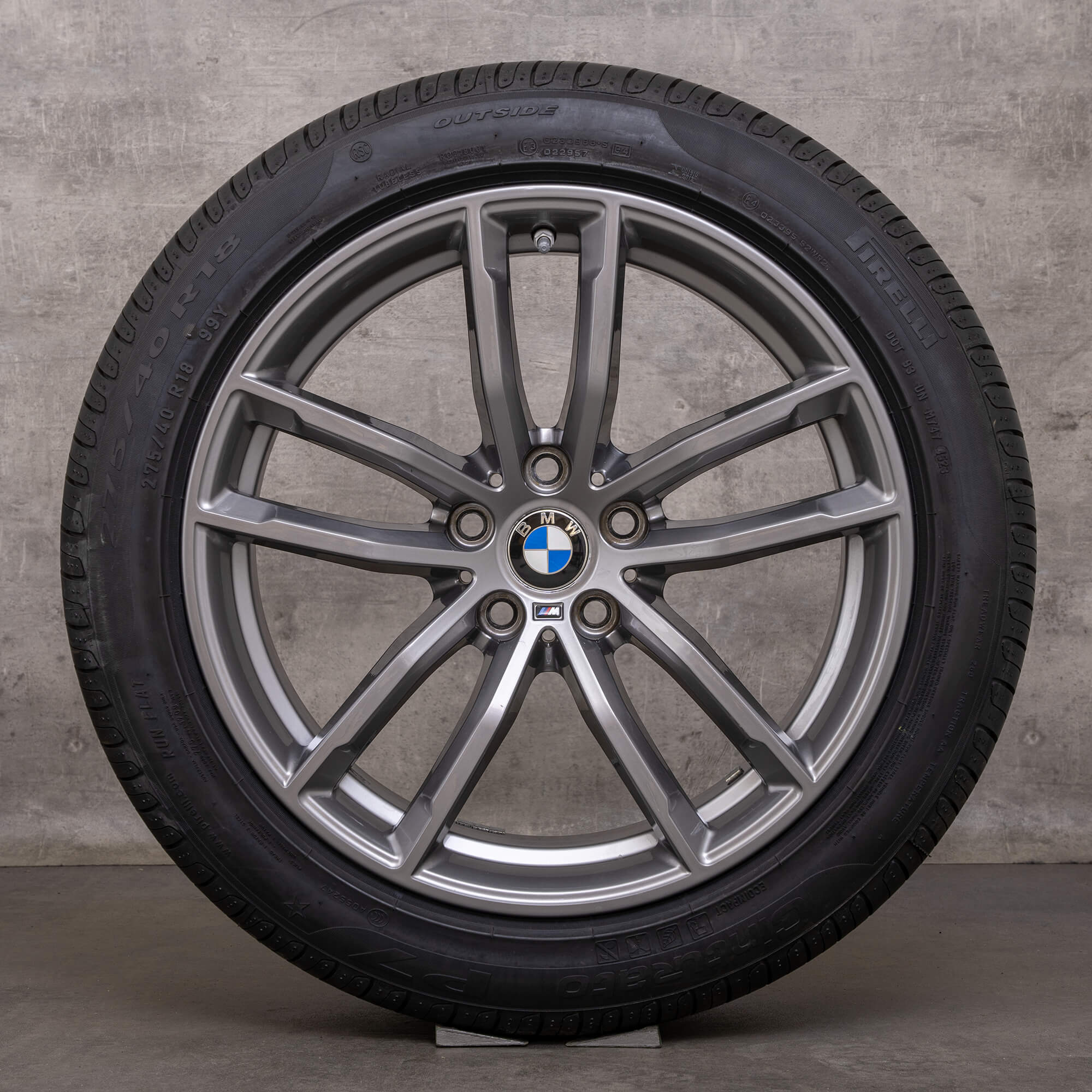 Jantes originais BMW Série 5 de verão 18 polegadas G30 G31 estilo 662 M 8093405 8093406 ferricgrey