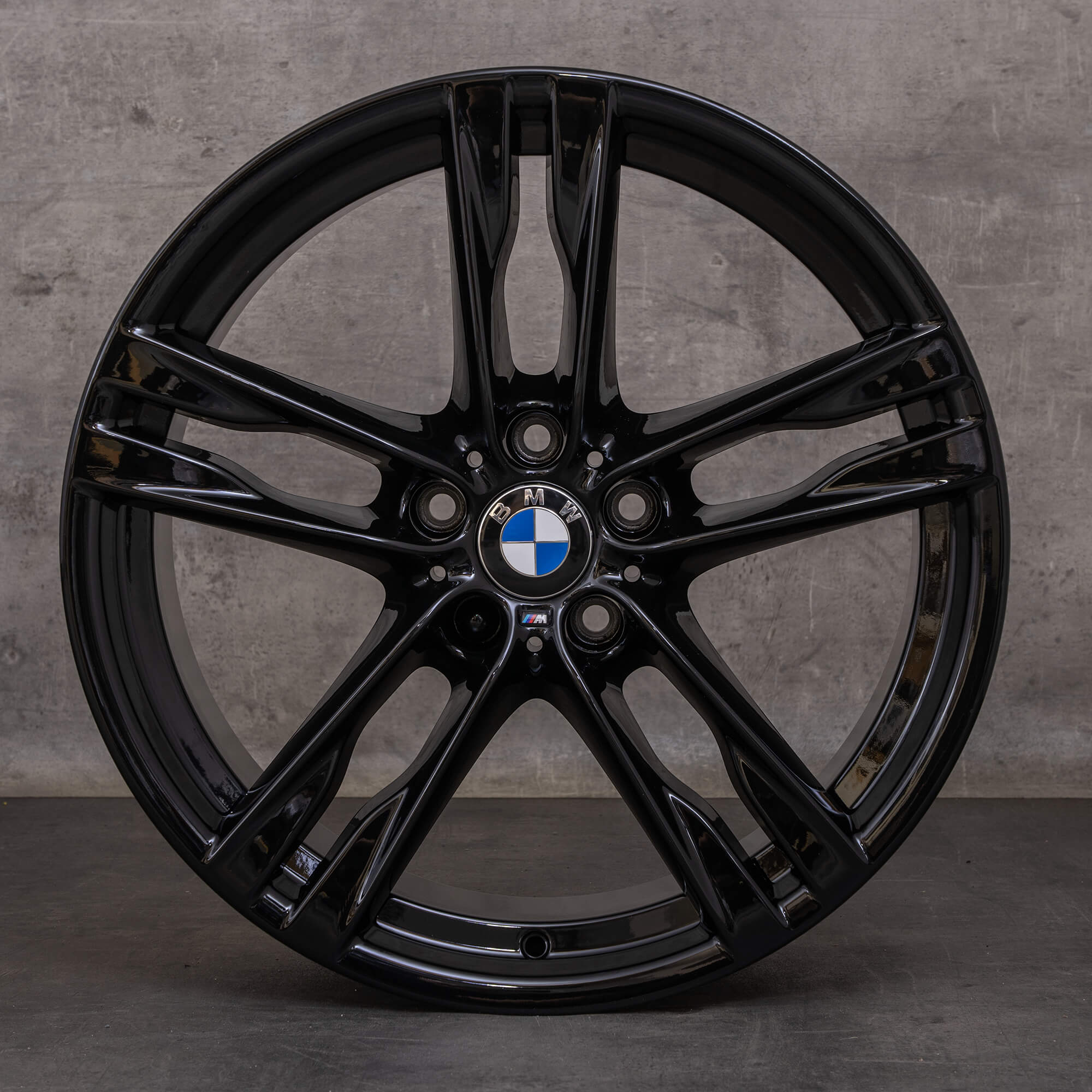 Jante originale BMW Seria 5 6 20 inch F10 F11 F12 F13 F06 Gran Coupé Styling 373 M 7843715 7843716 negru lucios