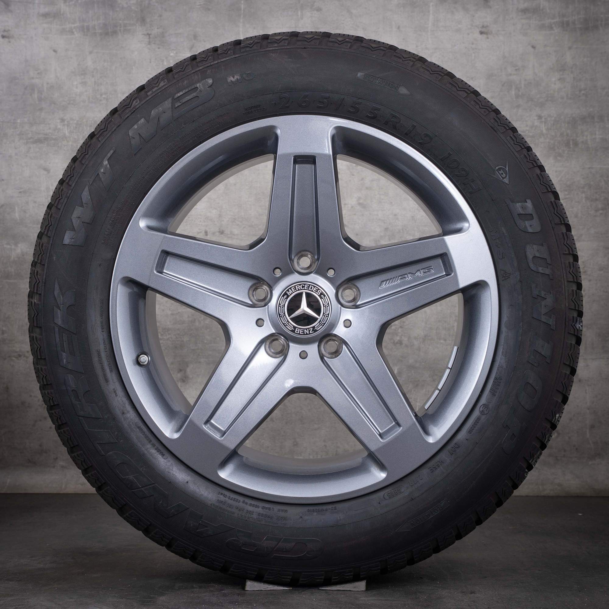 Pneus de inverno originais Mercedes-Benz Classe G G55 G63 G65 AMG de 19 polegadas W463 A4634012102 cinza himalaya