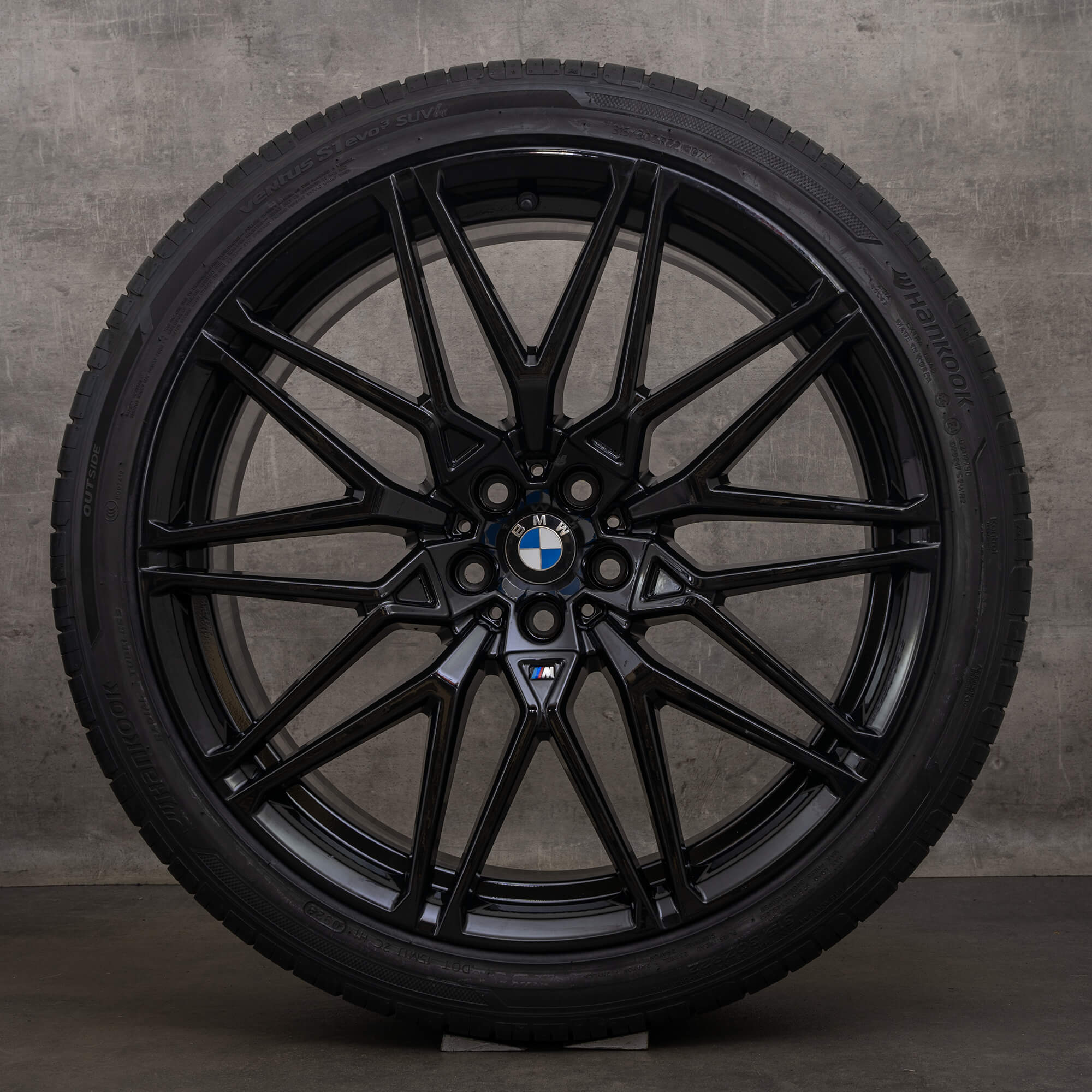 Jantes originais BMW X5M X6M jantes de verão 21 polegadas F95 F96 9503307 9503308 Styling 818 M preto alto brilho