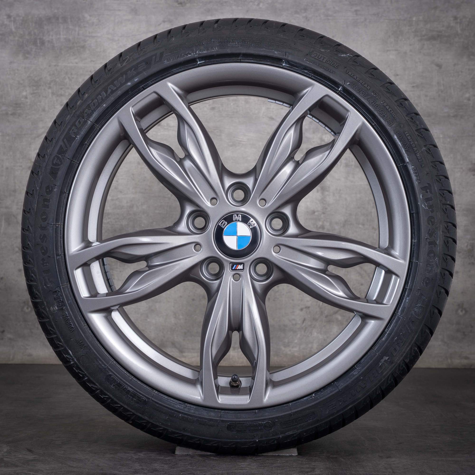 Original BMW 1er 2er Felgen 18 Zoll F20 F21 F22 F23  Sommerräder Styling 436 M 7845870 7845871 ferric grey hochglanz NEU