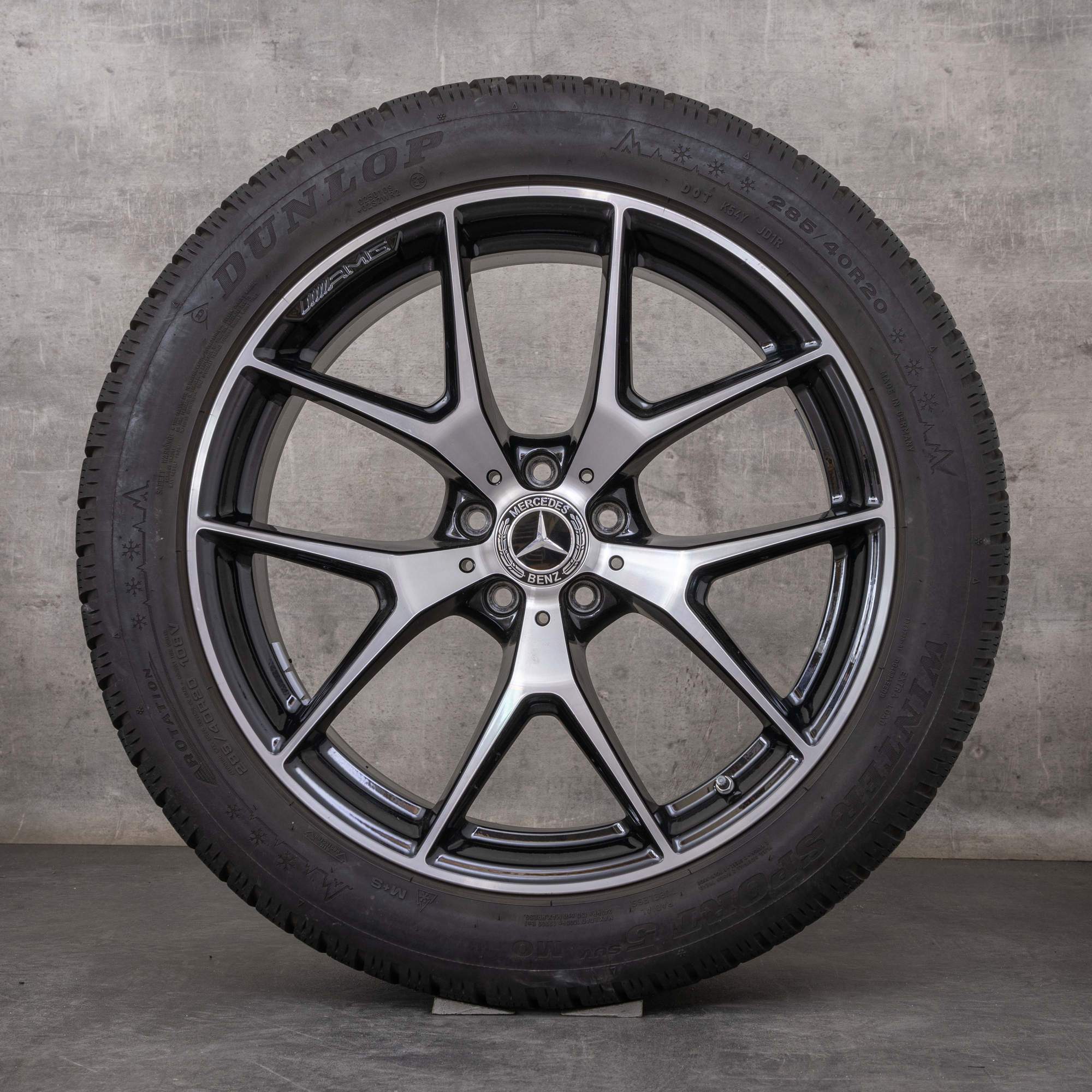 Oryginalne koła zimowe Mercedes Benz GLC & 43 AMG 20 cali X253 C253 Felgi A2534015500 A2534015600 czarne polerowane