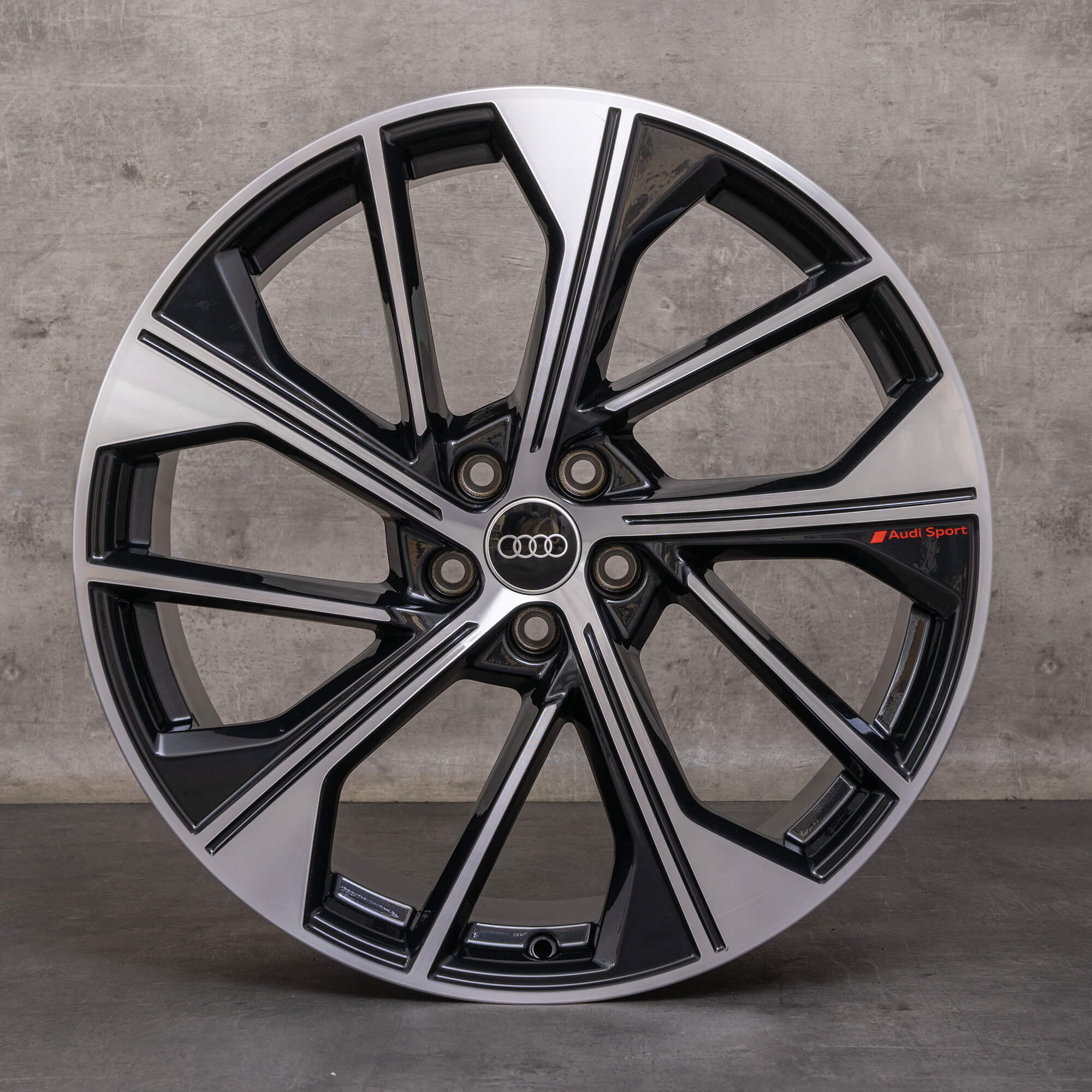 Original Audi Q5 SQ5 Felgen 21 Zoll FY 80A601025BQ schwarz glanzgedreht 8,5x21 ET34