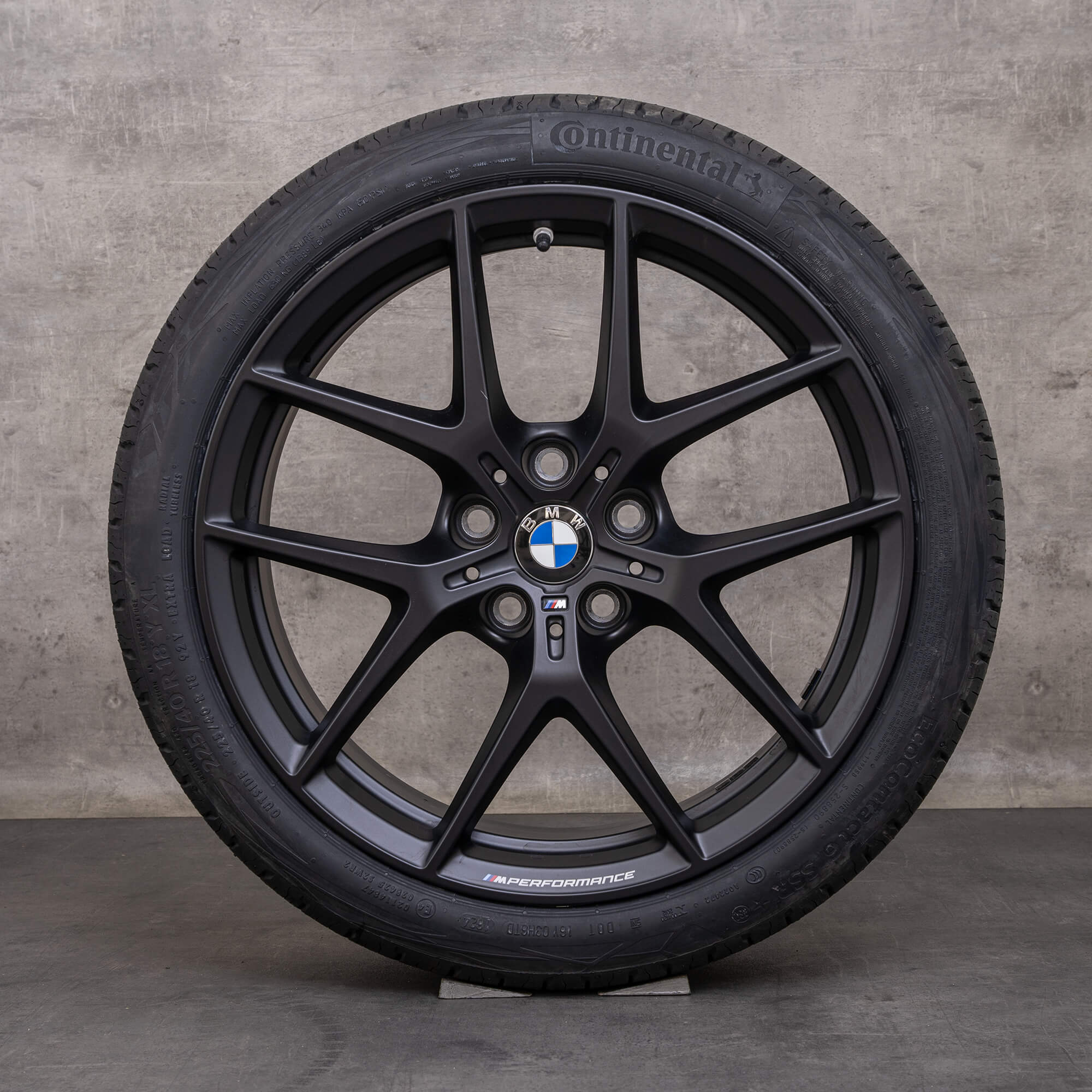 Original BMW serie 1 2 llantas 18 pulgadas F40 F44 Gran Coupe de verano estilo 554 M 8092354 negro mate