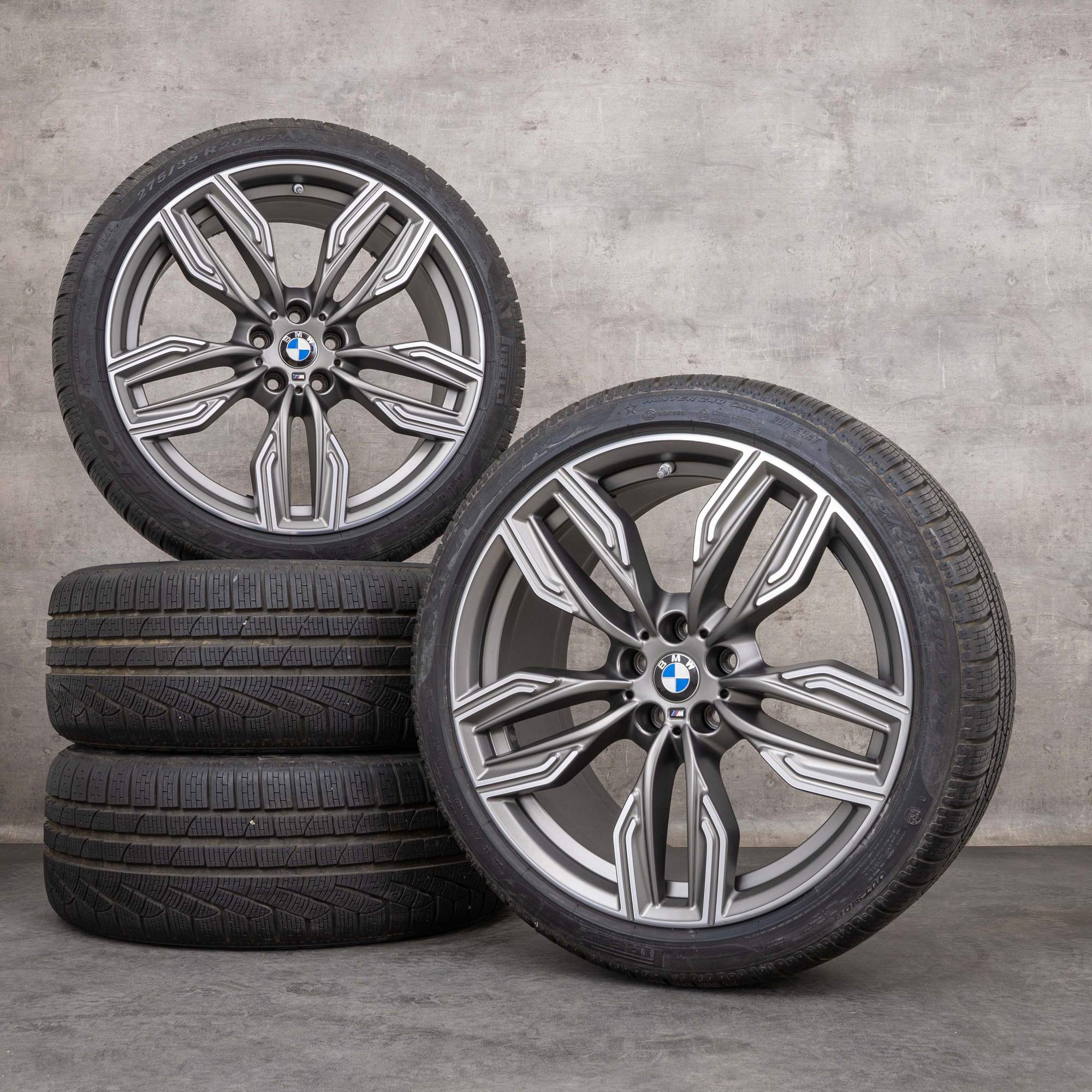 Originale BMW 6-serie 7-serie vinterdæk med fælge 20 tommer G32 GT G11 ...