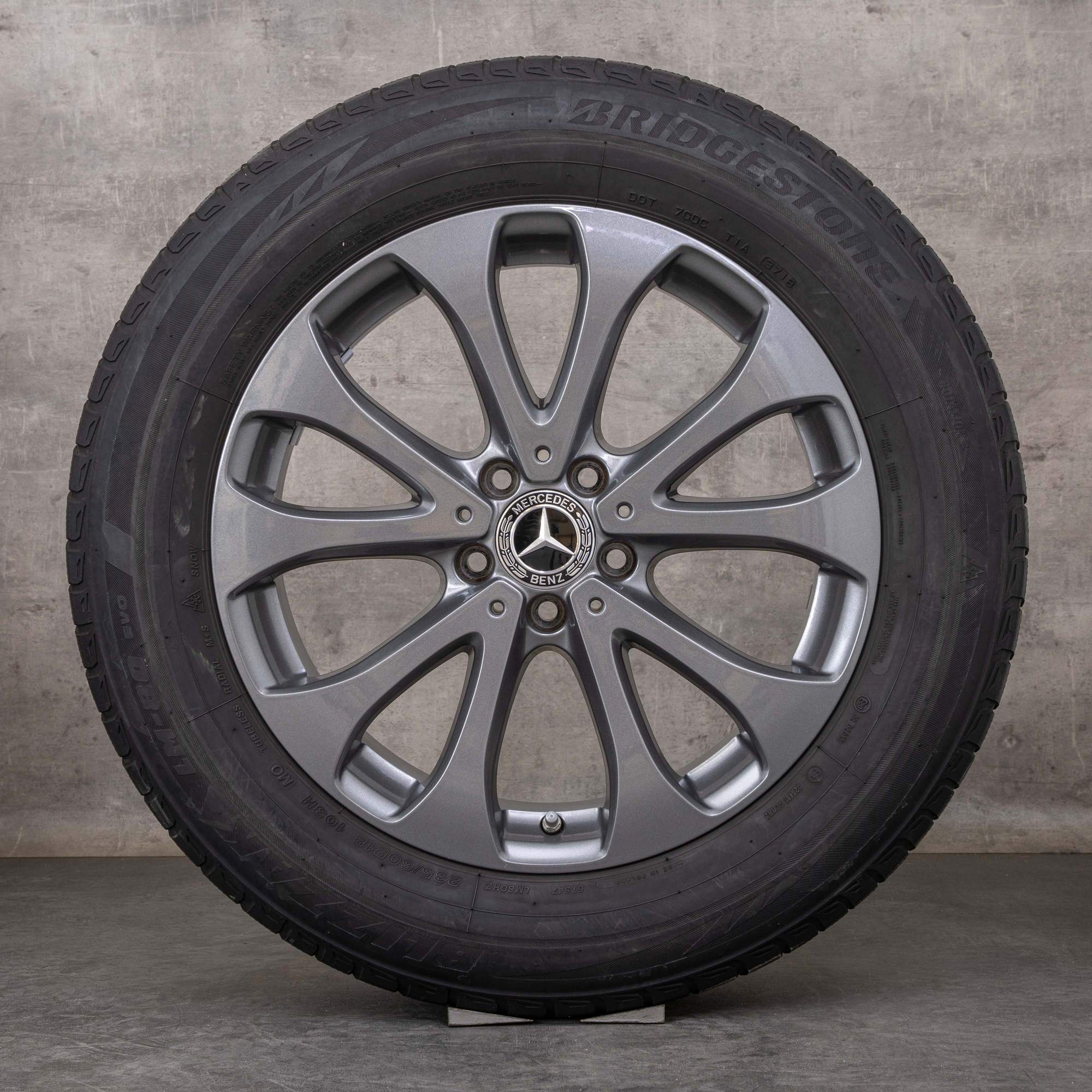 Alkuperäiset Mercedes Benz GLC talvirenkaat 18 tuuman X253 C253 vanteet A2534011500 himalajanharmaa kiiltävä valkoinen