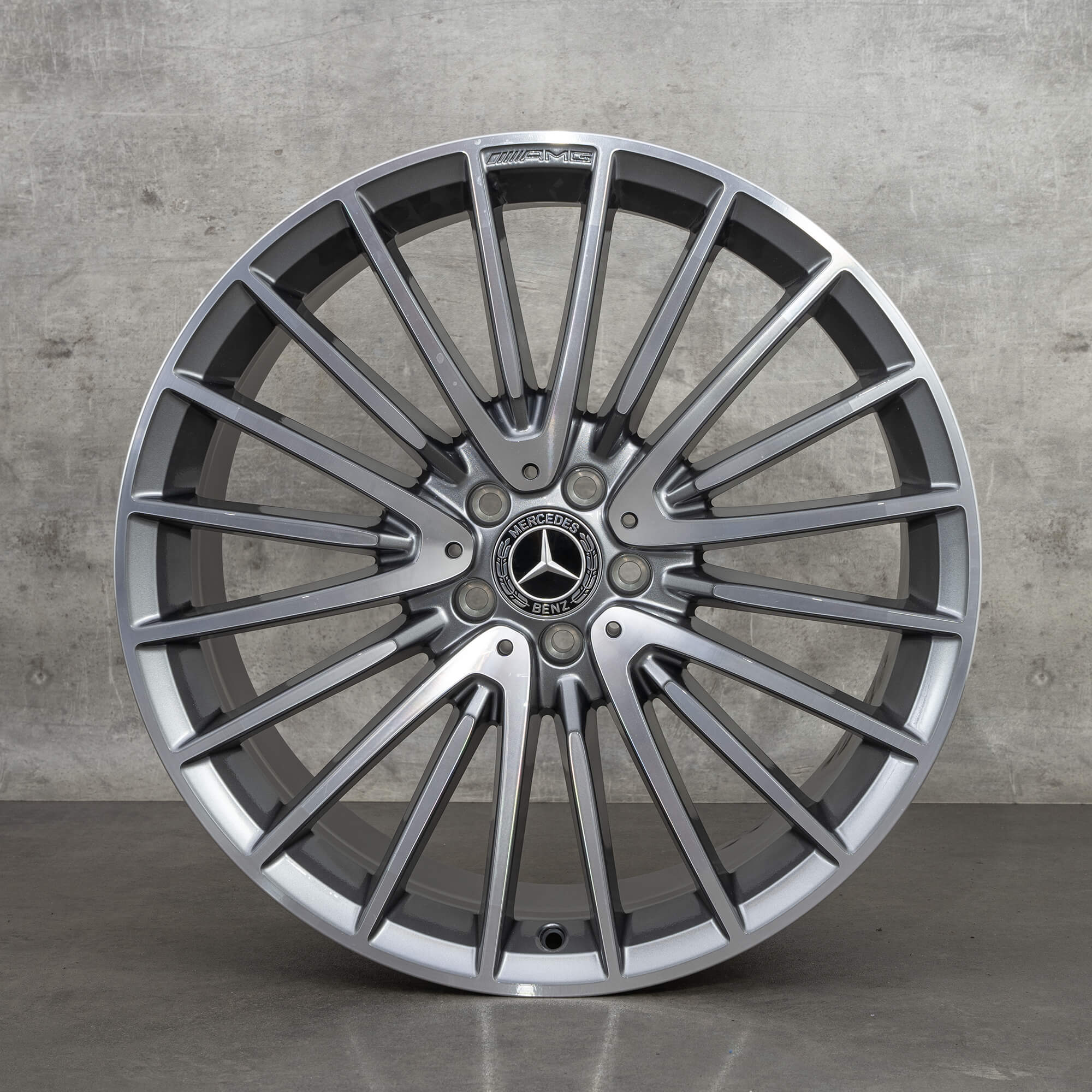 OEM Mercedes Benz S-Class rims 21 inch W223 V223 A2234011700 A2234011800 himalaya gray glossy turned