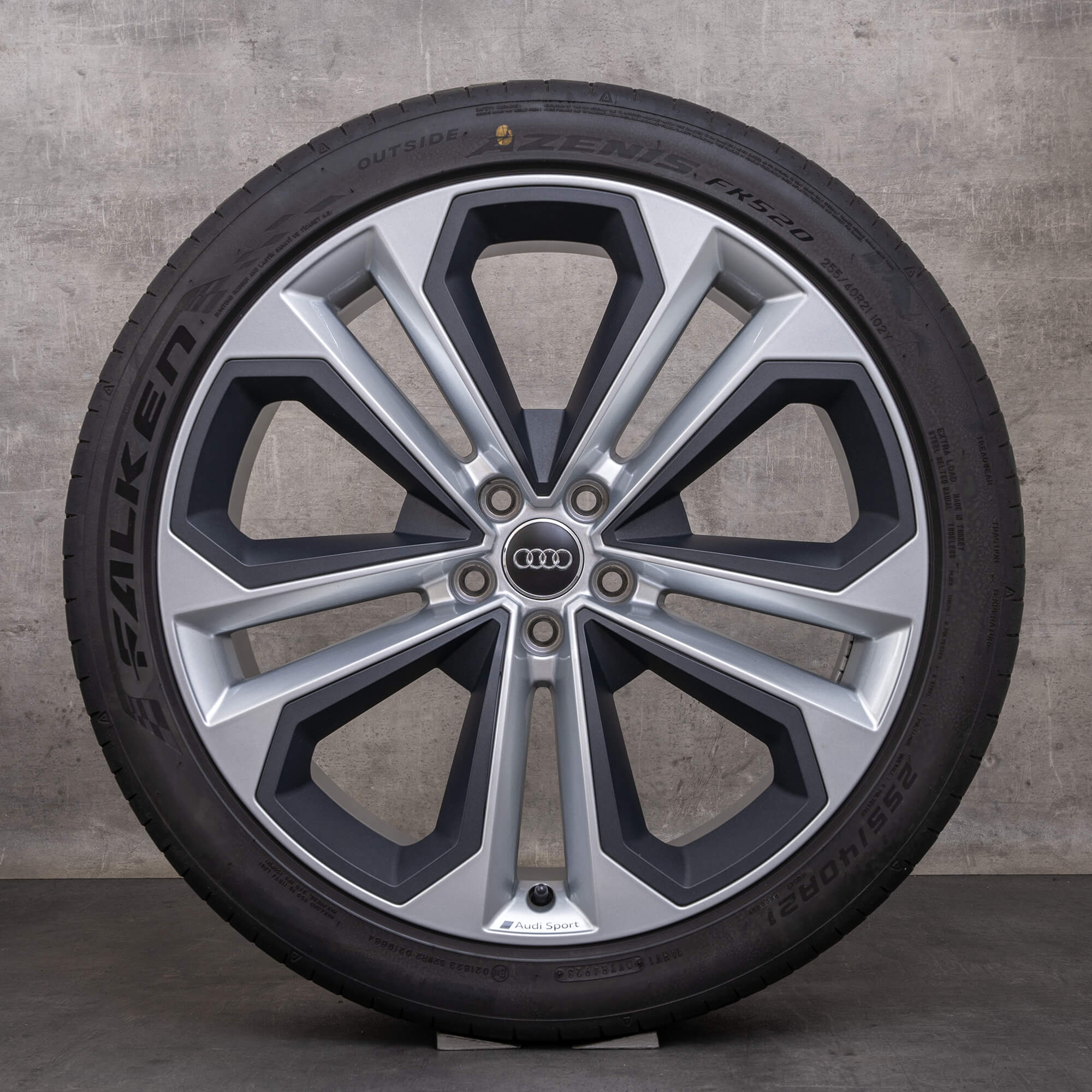 Originale Audi Q5 SQ5 vinterhjul 21 tommers FY felger 80A601025AS sølv titan polert