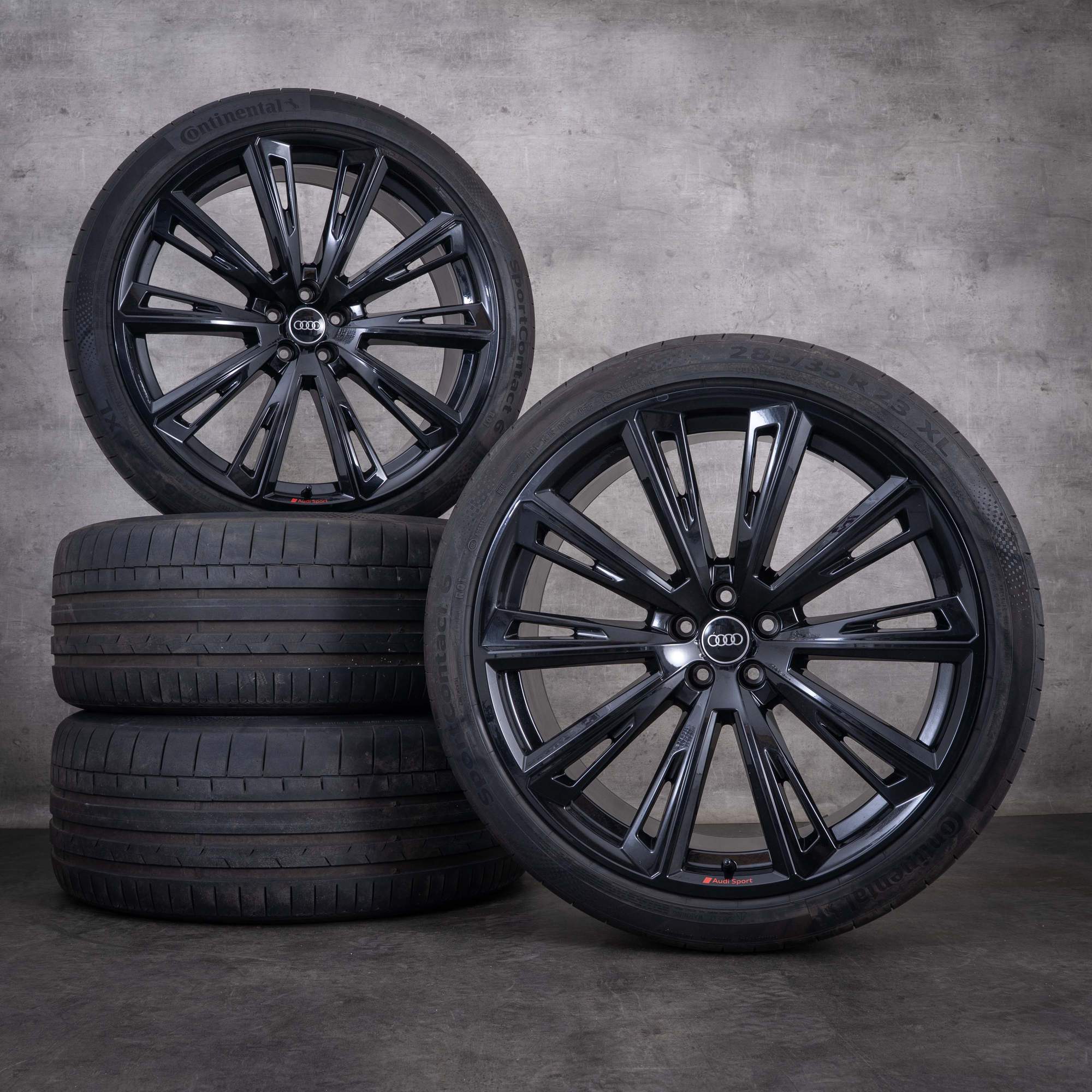 Original Audi Q8 SQ8 Felgen 23 Zoll 4M8 Sommerräder Trapezoid 4M8601025R schwarz glanz