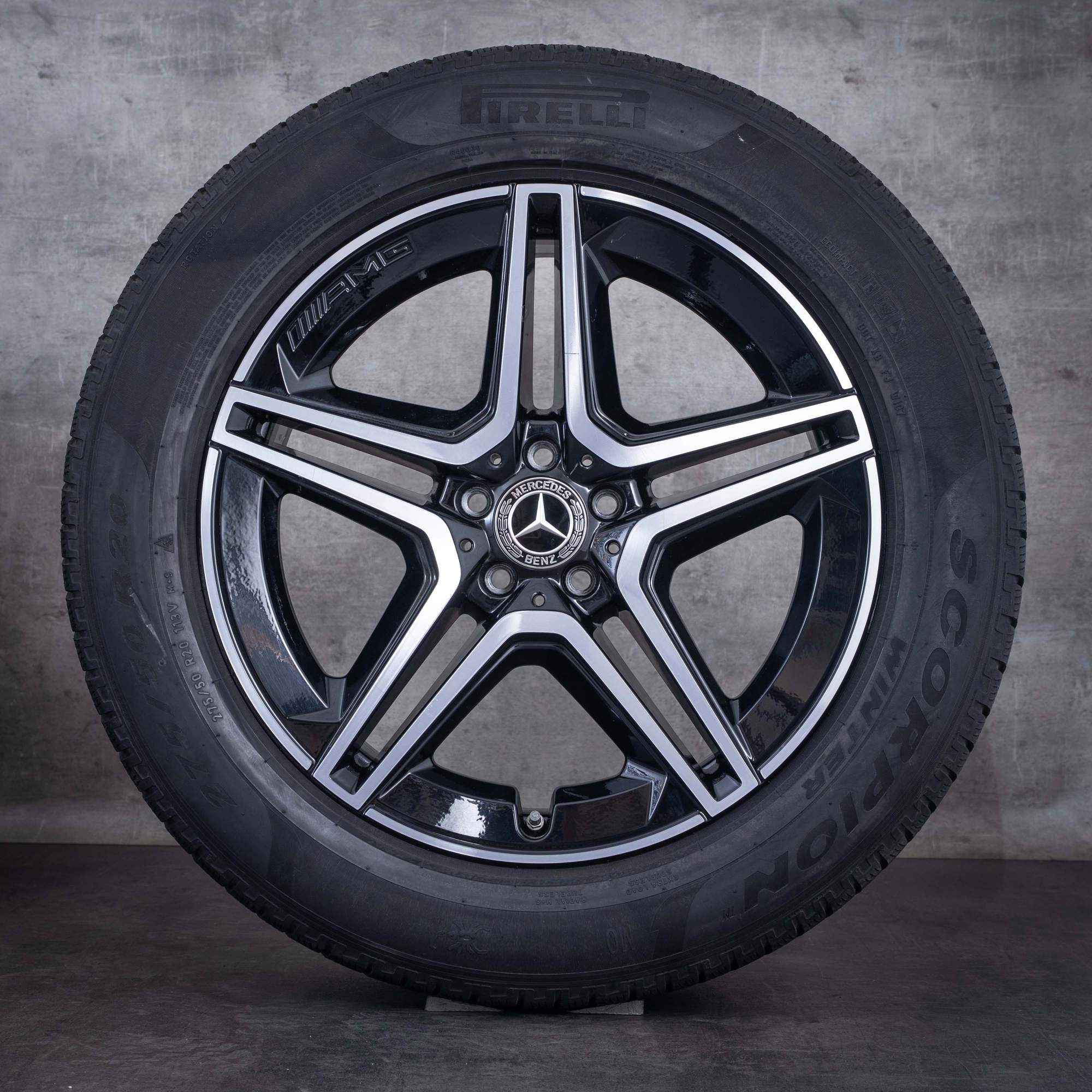 OEM Mercedes-Benz GLE 53 AMG winter wheels 20inch X167 C167 rims A1674013200 A1674013300 black front diamond cut