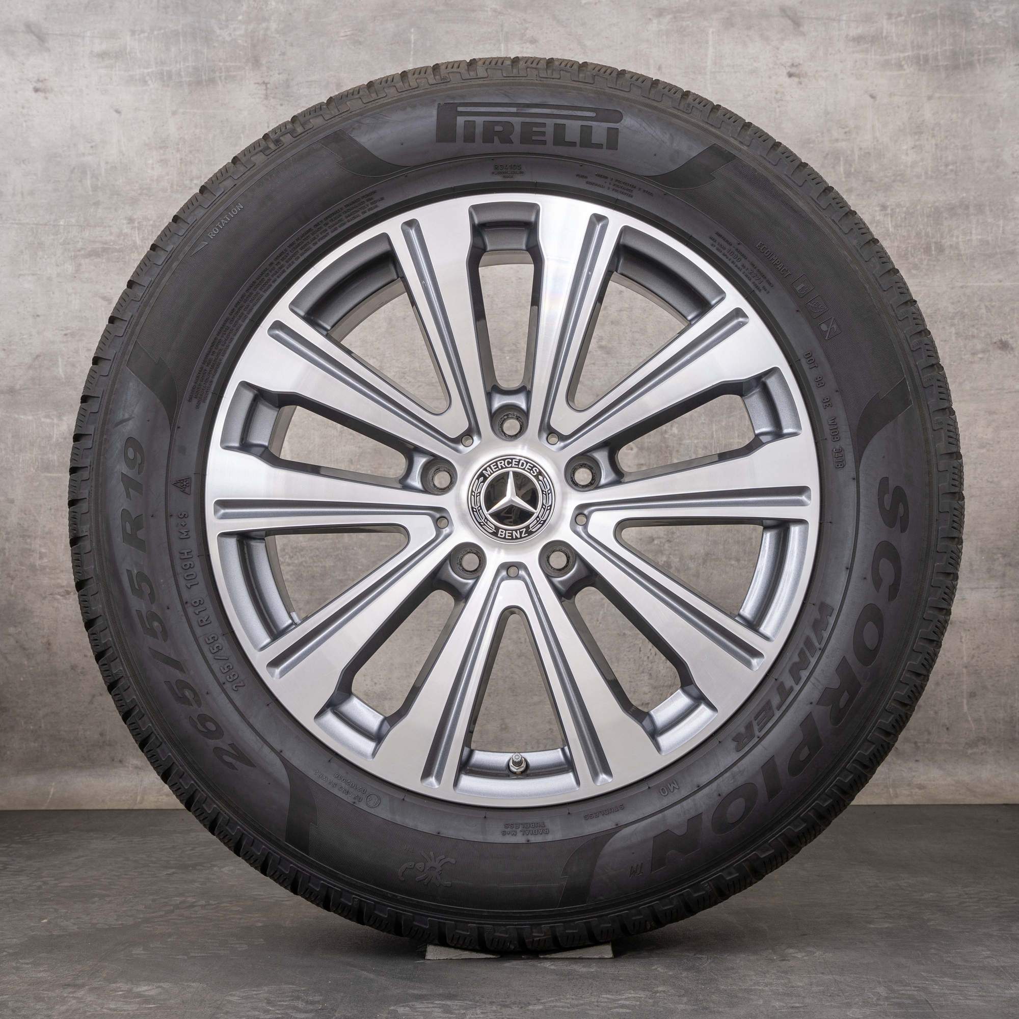 Alkuperäiset Mercedes Benz G-sarjan talvirenkaat 19 tuuman W463 G500 G350 d vanteet A4634011100 himalajanharmaa Kiillotettu
