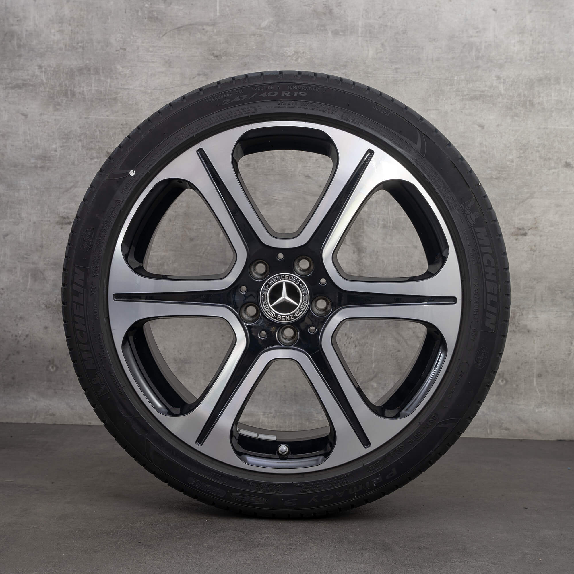 Orijinal Mercedes Benz E-Serisi jantlar 19 inç W213 S213 C238 A238 yaz jantları A2134013400 A2134013500 siyah parlak tornalı