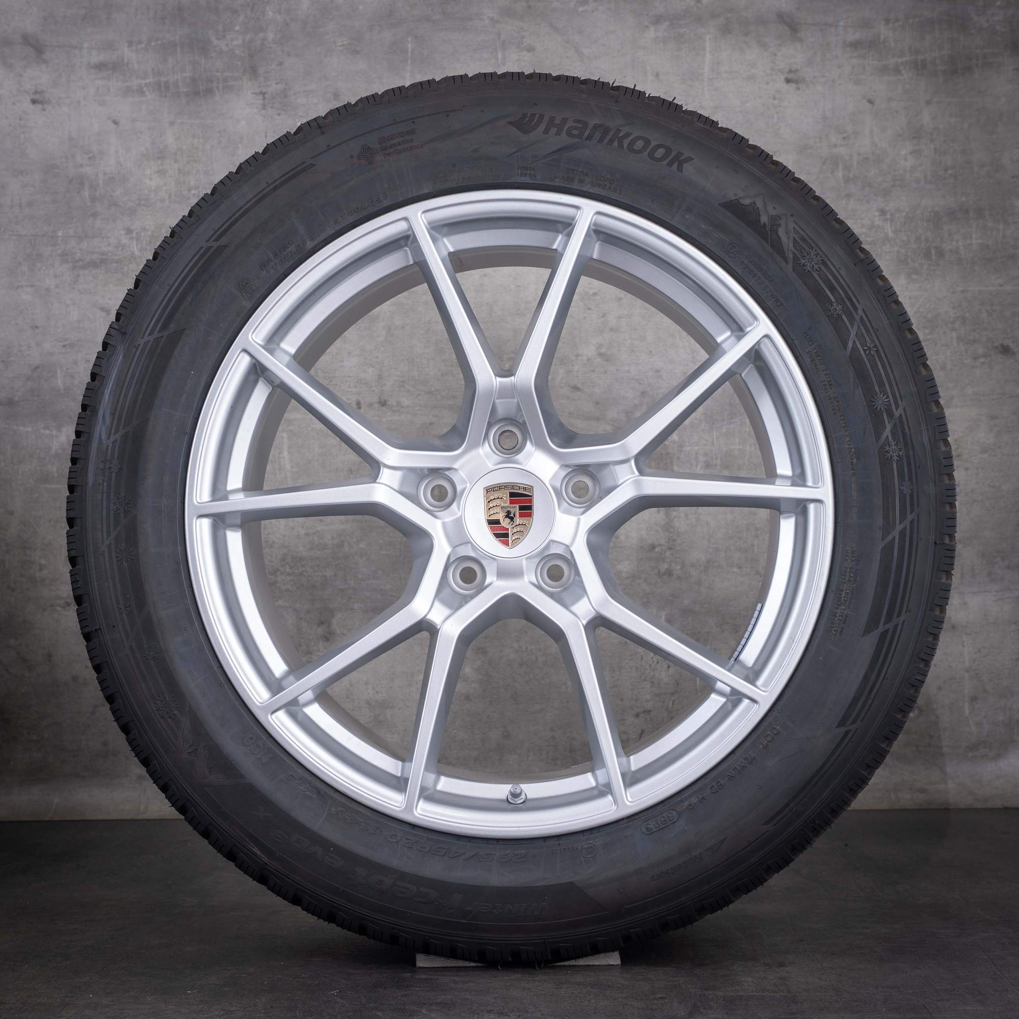 Original Porsche Cayenne Winterräder 20 Zoll E3 9YA II Felgen 9Y0044603B silber glanz NEU
