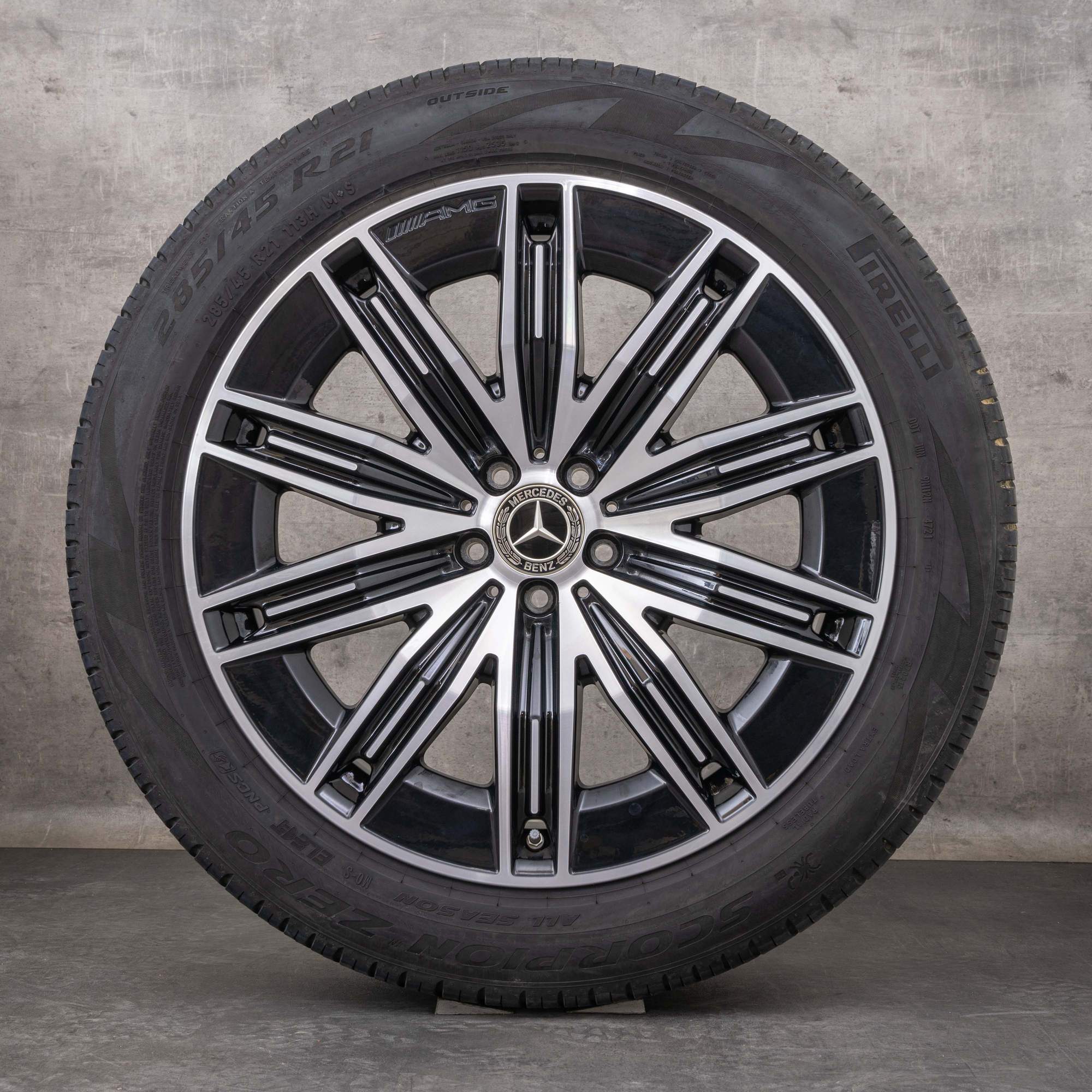 OEM Mercedes Benz EQS AMG winter wheels 21 inch X296 rims A2964011600 black polisched