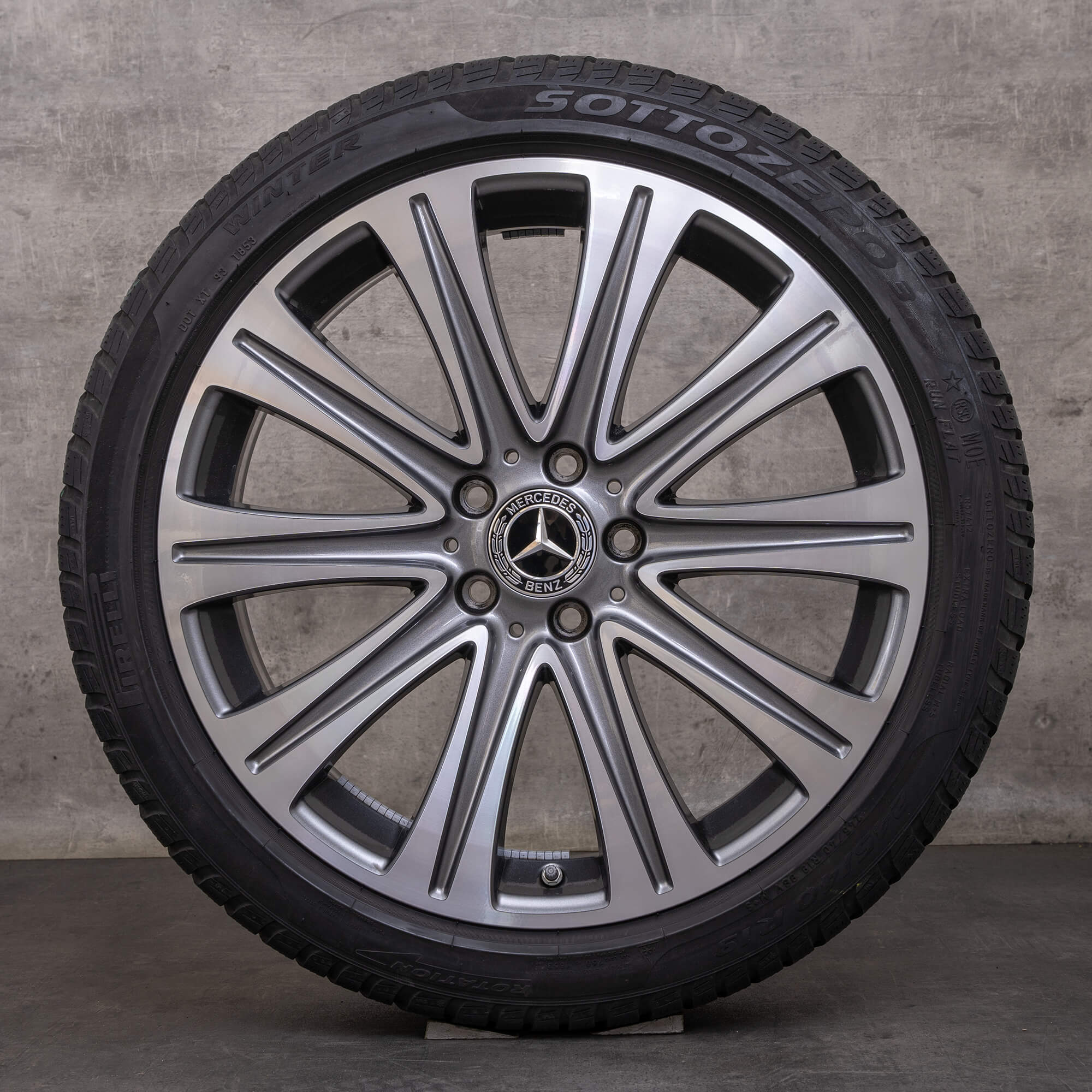 Oryginalne koła zimowe Mercedes Benz Klasy E 19 cali W213 S213 C238 A238 Felgi A2134010500 himalaya szary polerowany