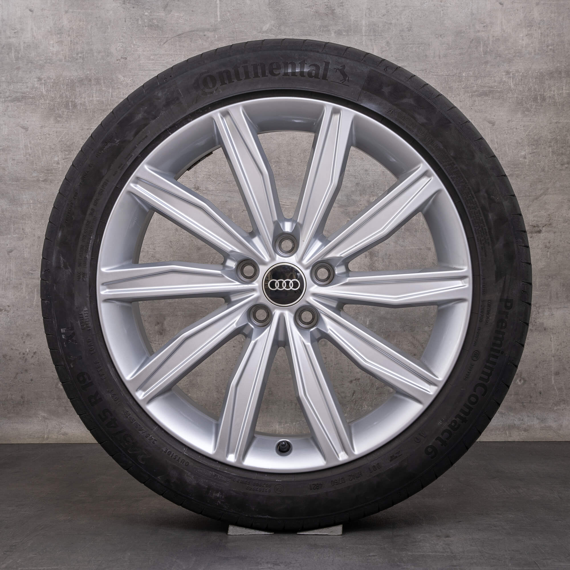 OEM Audi A6 S6 rims 19 inch 4K C8 summer wheels 4K0601025G dynamic silver