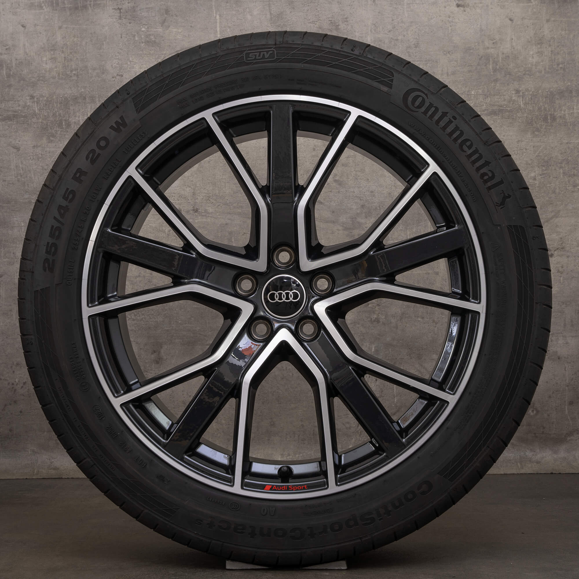 Original Audi Q5 SQ5 FY 20 inch summer tires rims 80A601025BP black