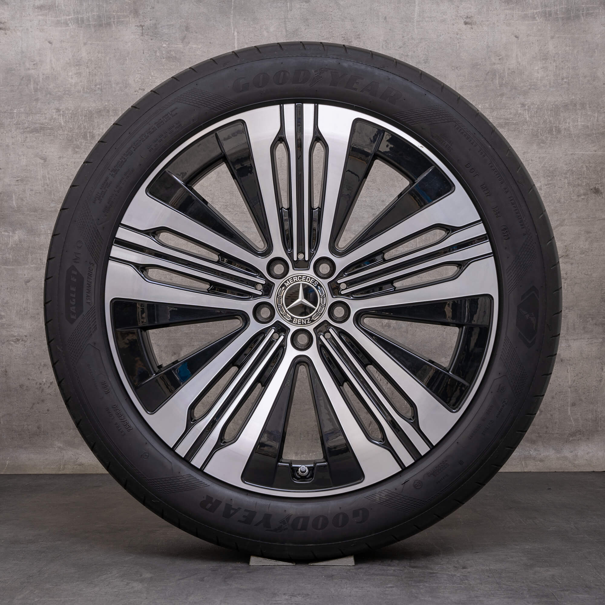 Original Mercedes Benz EQS Winterrder 20 pulgadas V297 llantas A2974010700 negro brillante torneado