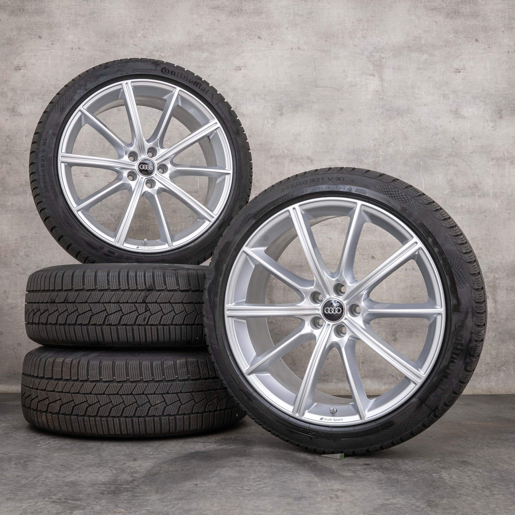 Original Audi RS6 RS7 Winterräder 21 Zoll 4K RS Felgen 4K0601025AA silber glanz