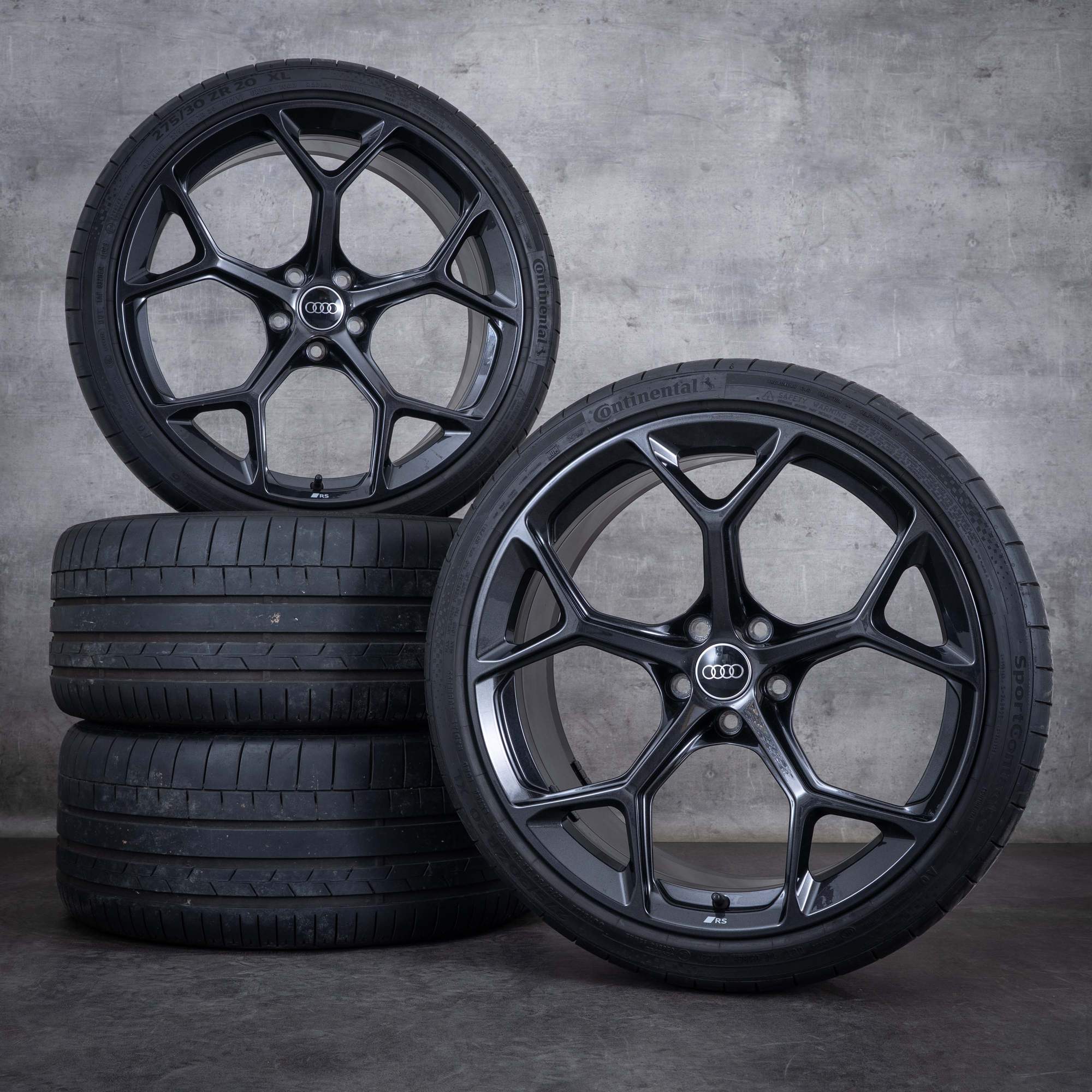 Jantes originais Audi RS4 RS5 jantes 20 polegadas B9 8W F5 verão 8W0601025GJ granito brilhante