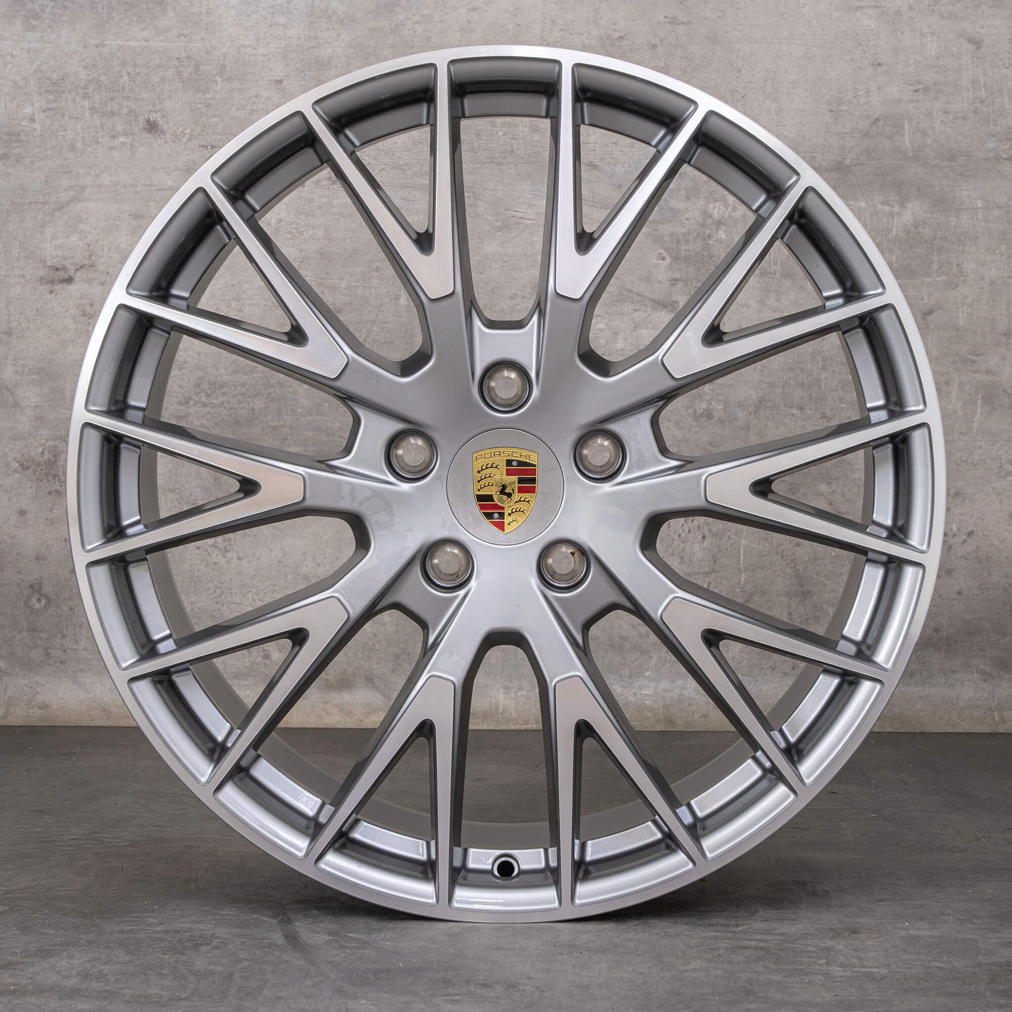 Alkuperäiset Porsche Panamera 976 vanteet 21 tuumaa 976601025AA 976698025E platina hopea Kiillotettu UUTUUS