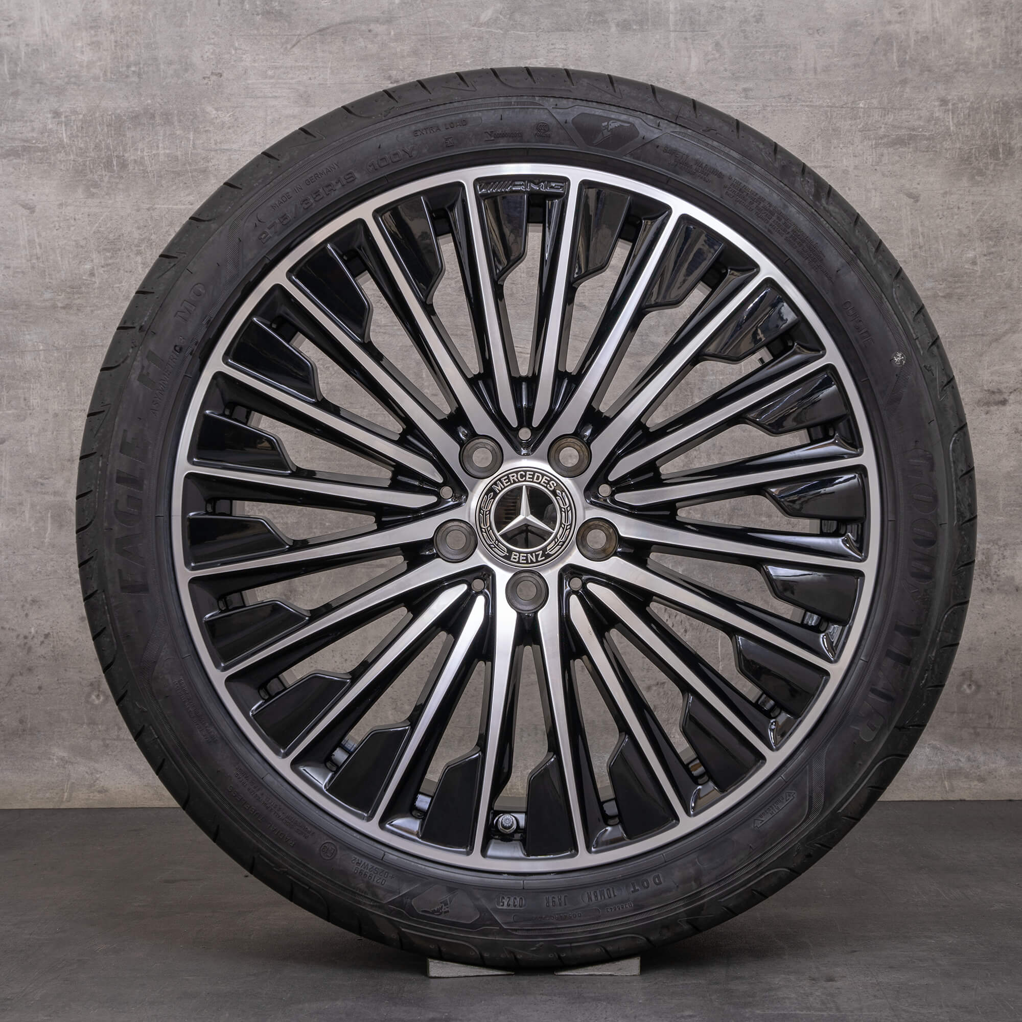 Oryginał Mercedes Benz CLE AMG felgi 19 cali C236 A236 koła letnie A2364011900 A2364012000 czarne Polerowane