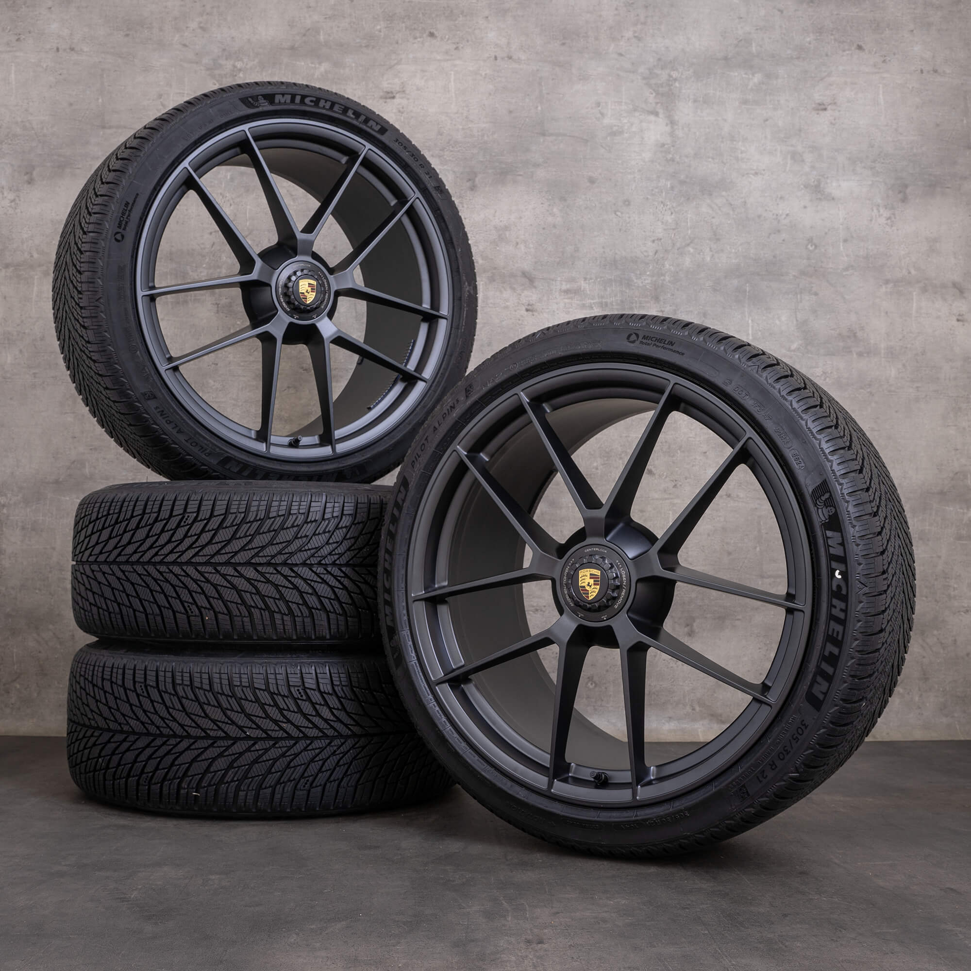 Originales Porsche 911 Carrera GTS ruedas de invierno 20 pulgadas 992.2 II llantas 992601025BT 992601025FD negro mate NUEVO