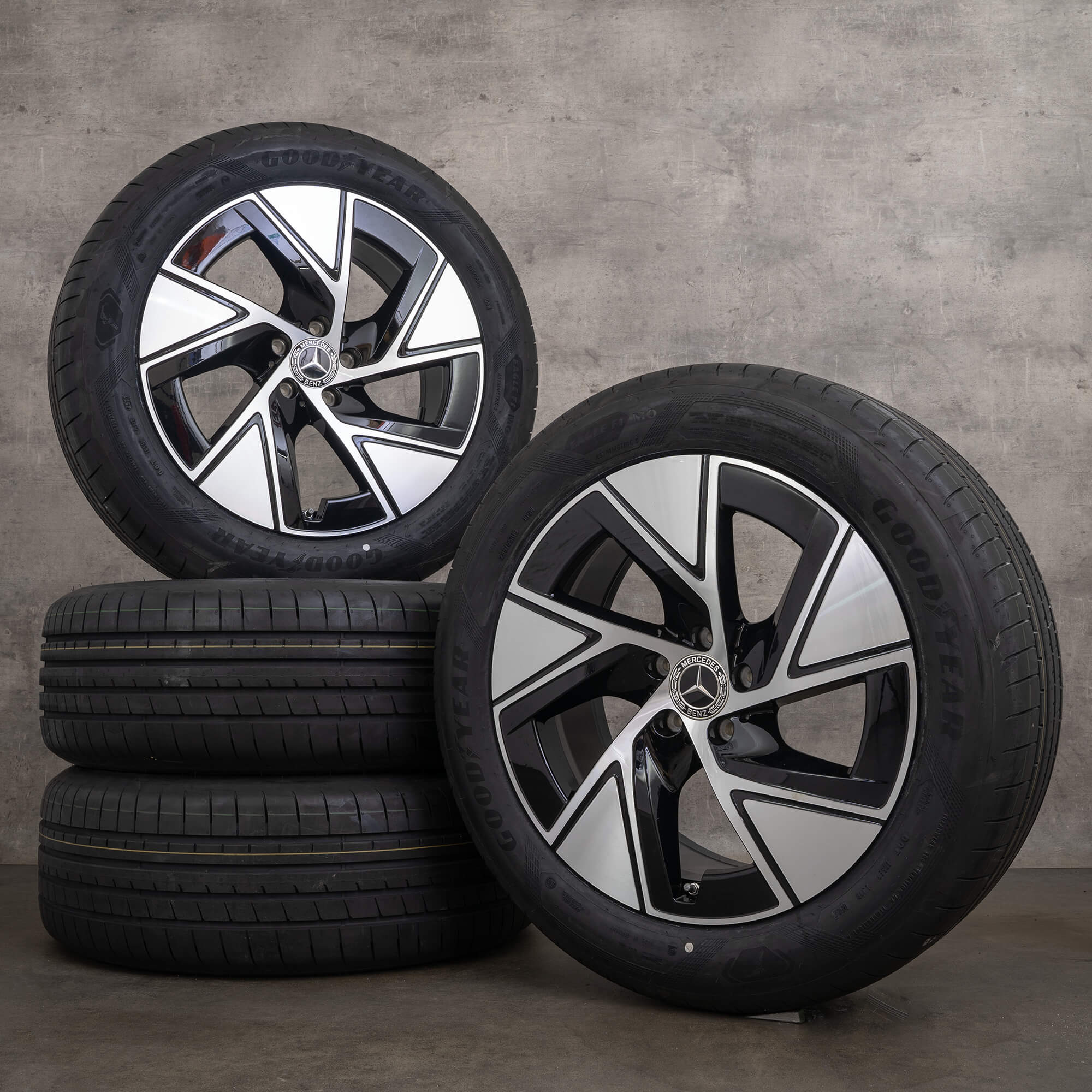 Orijinal Mercedes Benz GLC jantları 19 inç X254 C254 yaz A2544015200 siyah parlak tornalı YENİ