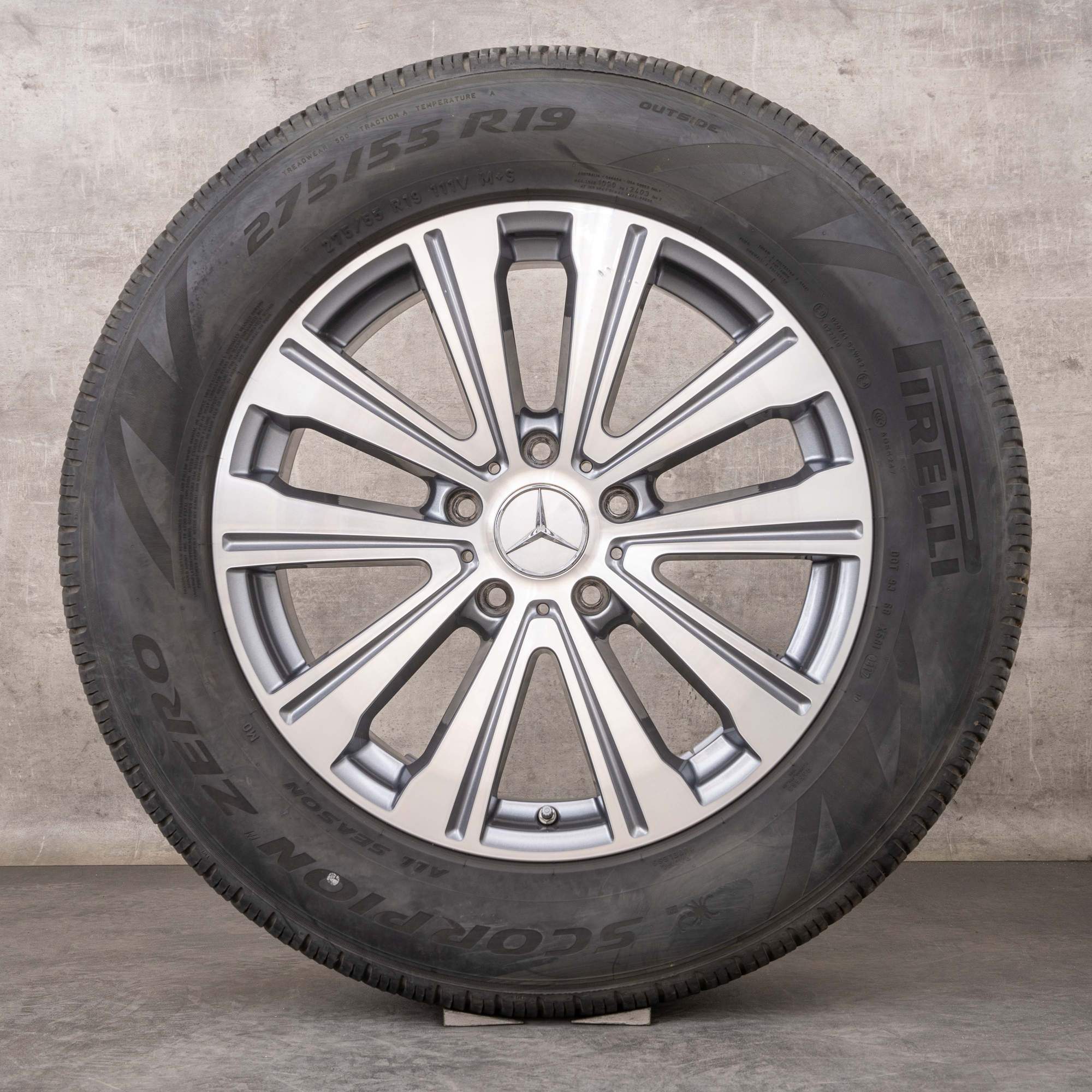 Alkuperäiset Mercedes Benz G-sarjan vanteet 19 tuuman G450 G500 W463A W465 kesäpyörät A4634011100 himalajan harmaa kiiltävä