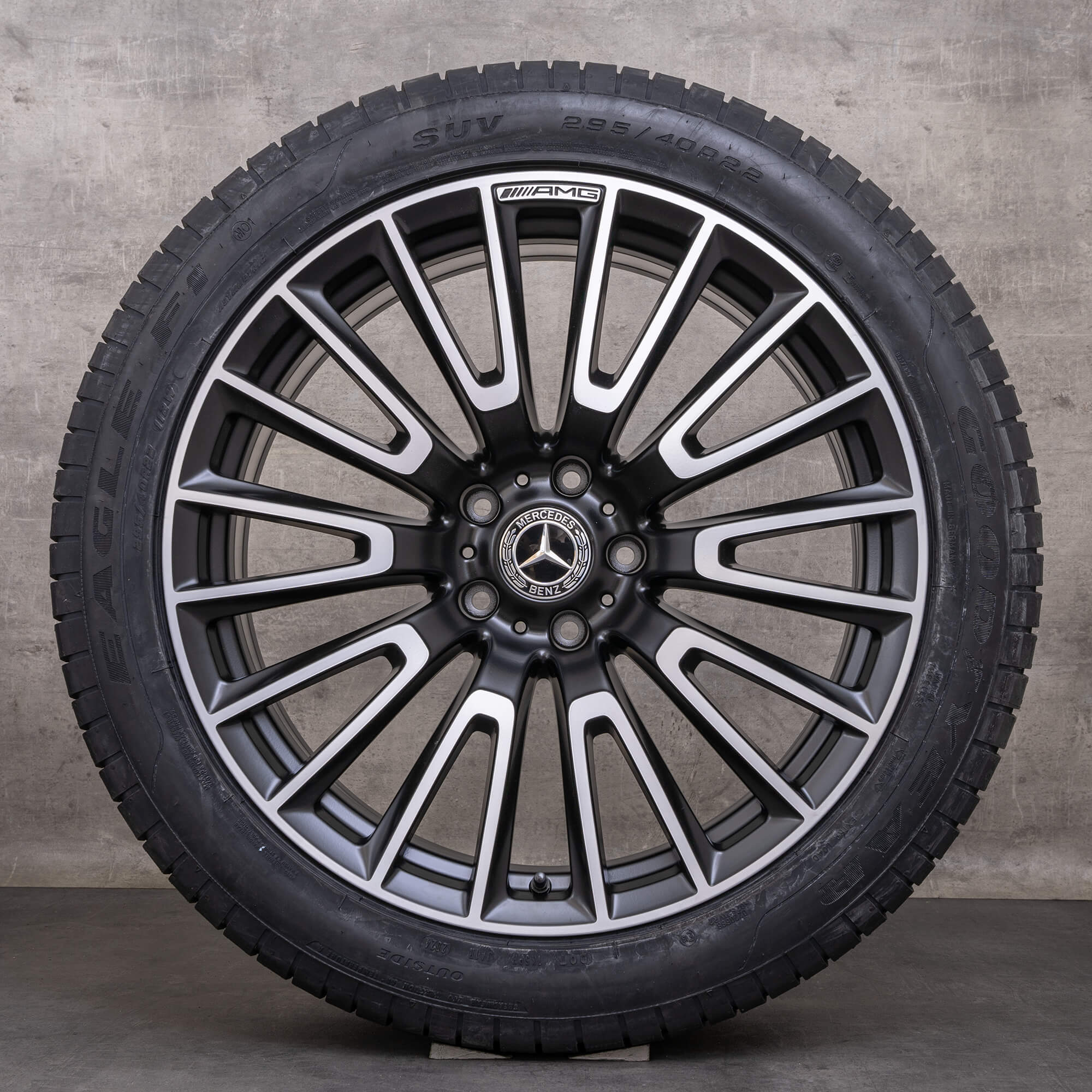 OEM Mercedes Benz G-Class G 63 AMG Rims 22 inch W465 W463A Summer wheels A4654011000 black matt glossy turned NEW