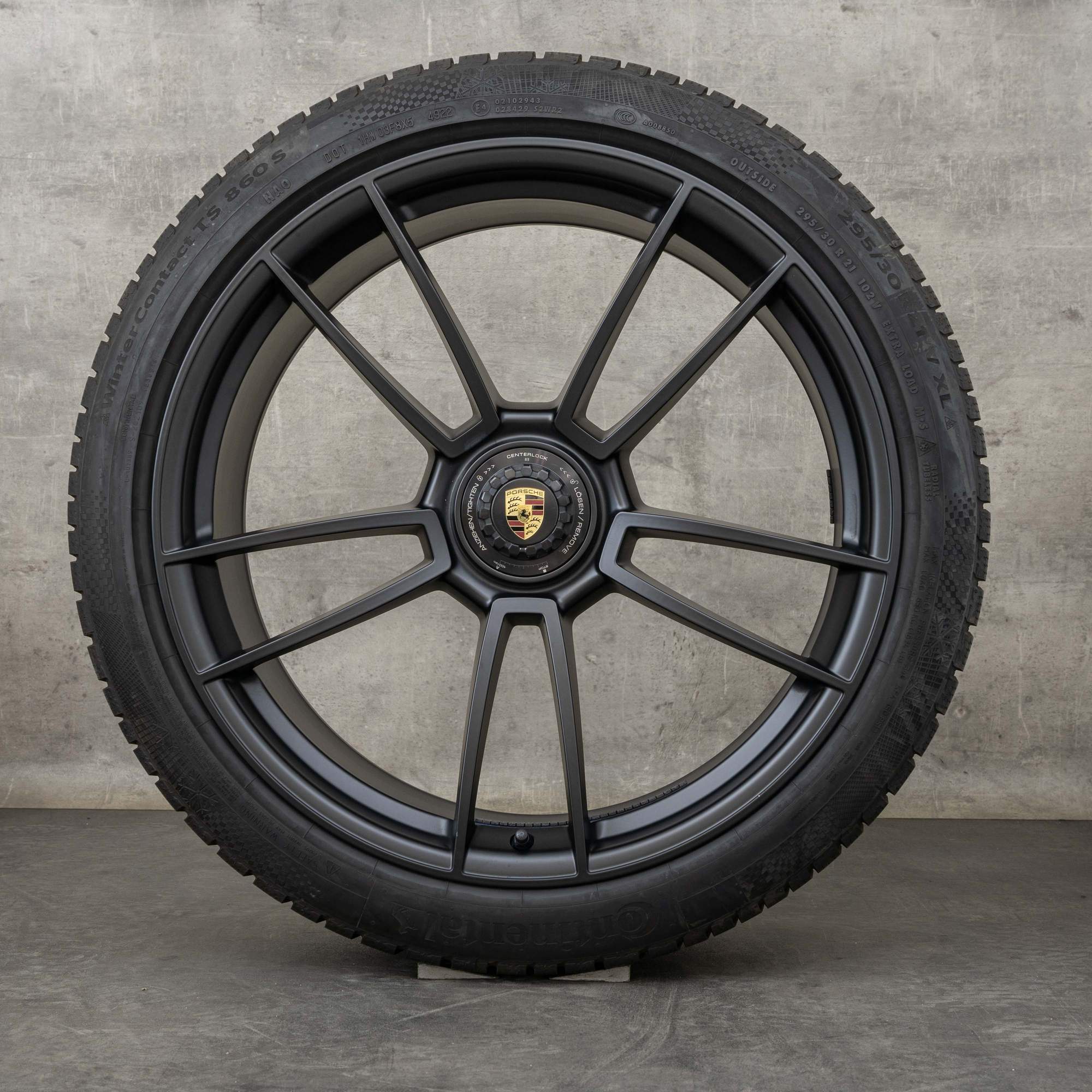 Jantes e pneus inverno originais Porsche 992 I 20 21 polegadas GTS 4 Targa jantes 992044602BA Turbo S roda preto mate