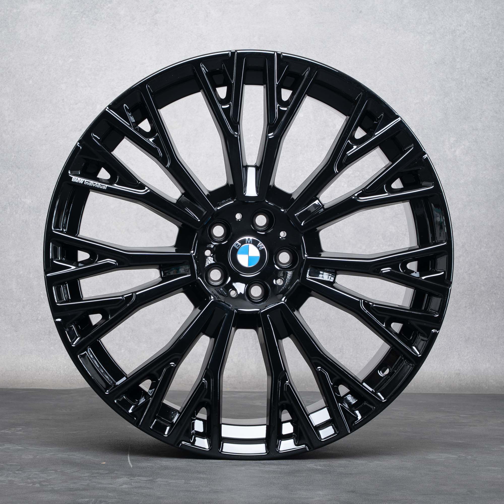 Oryginał BMW X5 X6 Felgi 22 cale G05 G06 Stylizacja 745i 6883763 6883764 czarny błyszczący