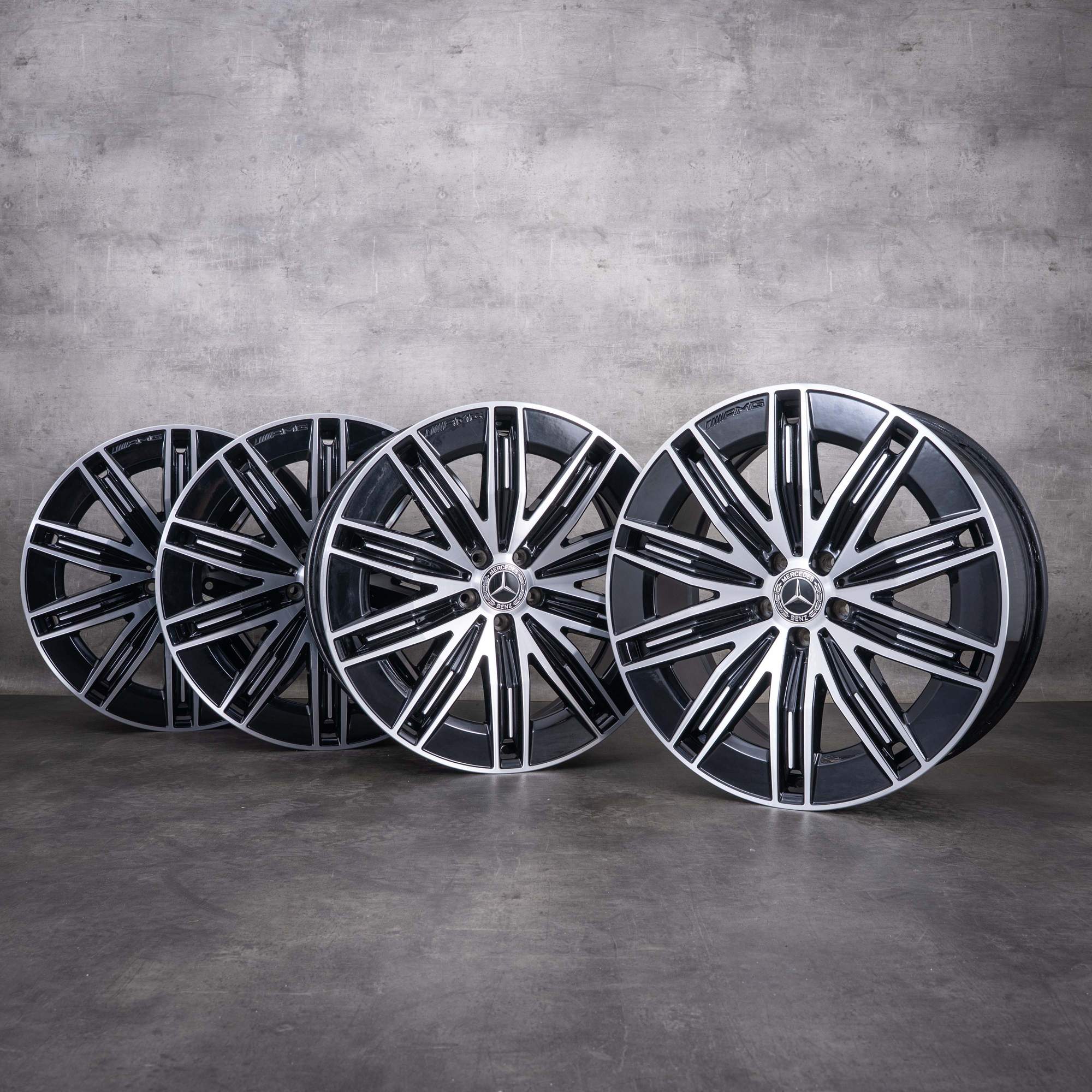 OEM Mercedes-Benz EQE AMG 21inch SUV rims X294 A2944011200 Black diamond cut