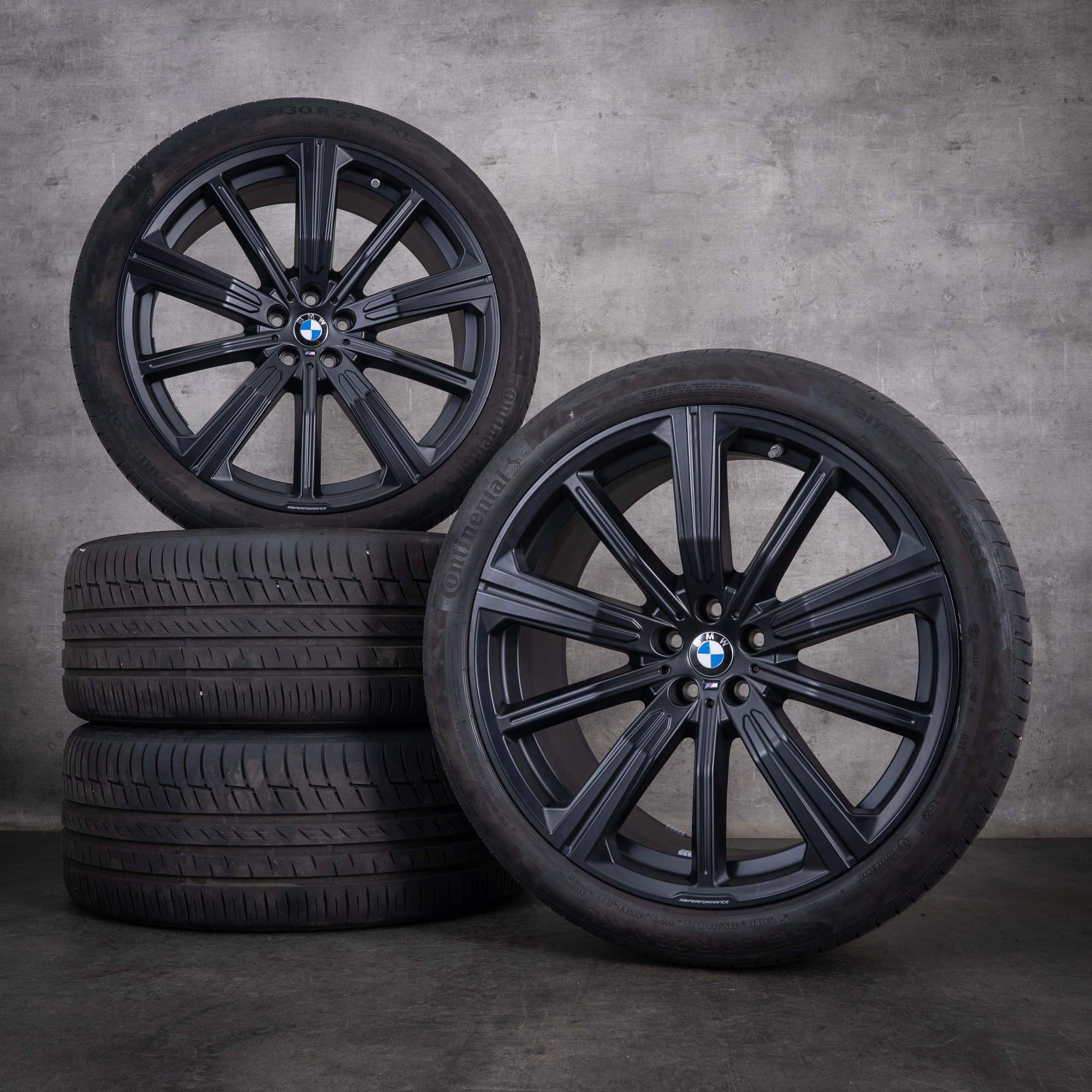 OEM BMW X5 X6 winter wheels 22inch G05 G06 rims Styling 749 M 6893544 6893545 Jet Black Matte