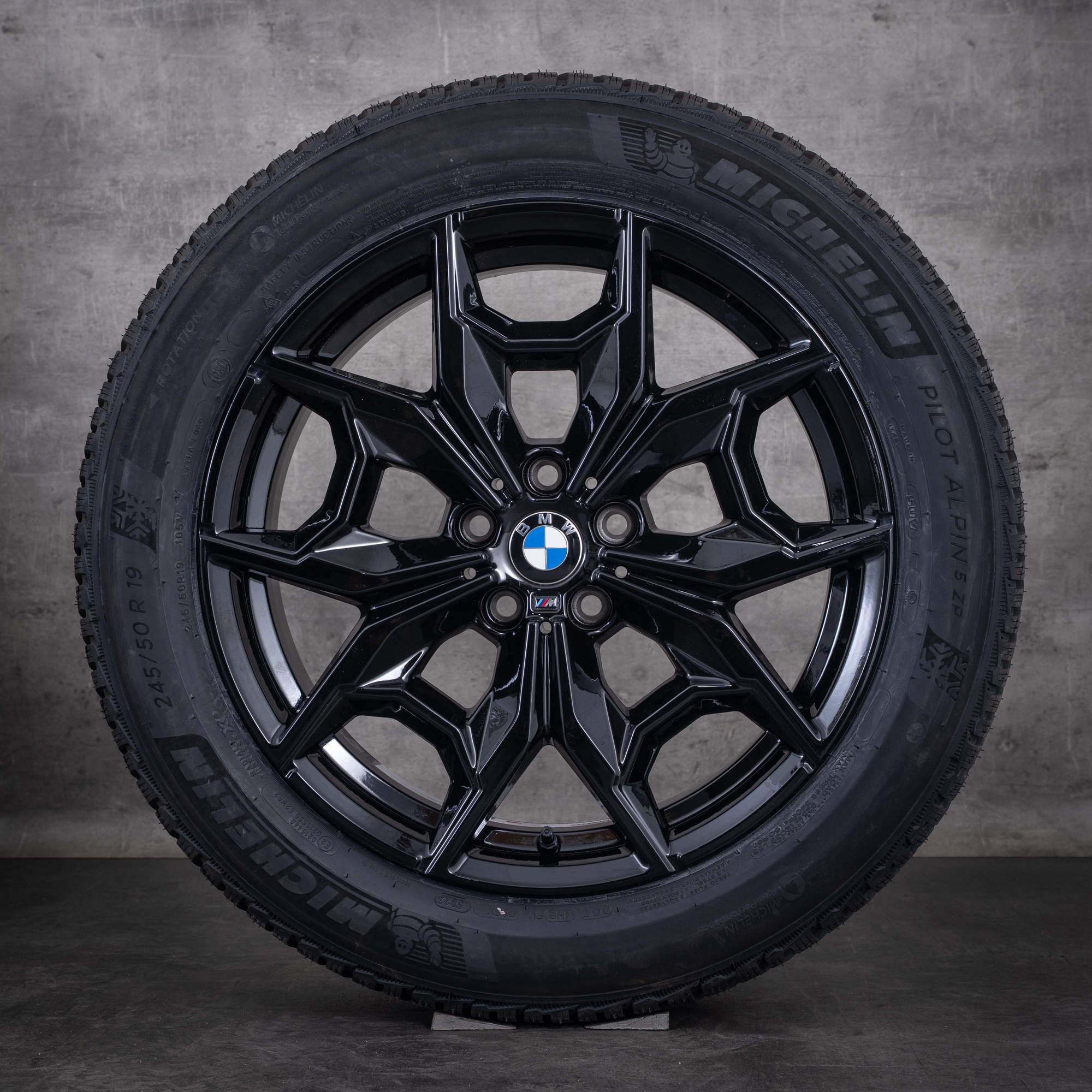 Alkuperäiset BMW X3 X4 -talvirenkaat 19 tuumaa G01 G02 -vanteet Styling 887 M 7916263 jet black