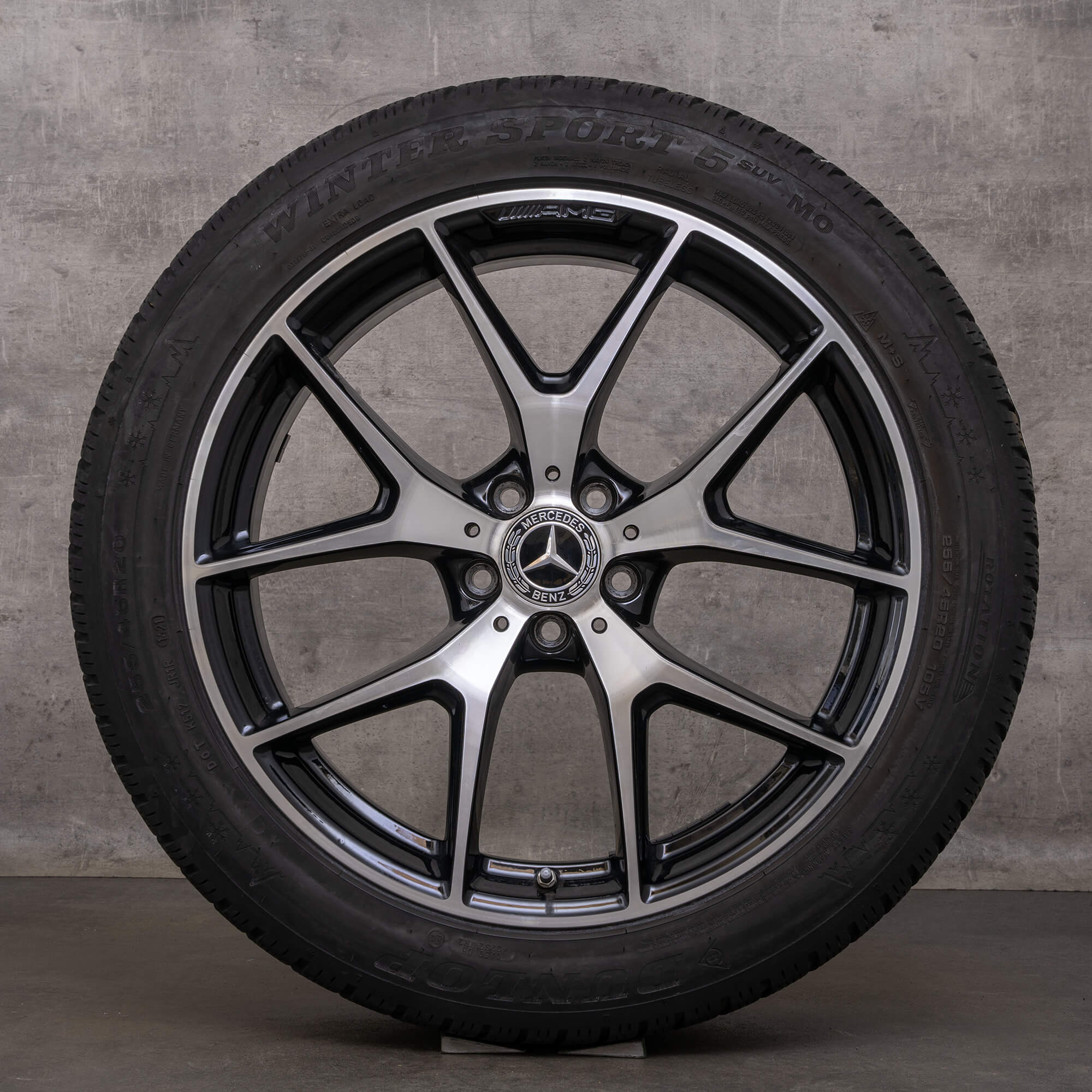 Orijinal Mercedes Benz GLC & 43 AMG kış jantları 20 inç X253 C253 jantlar A2534015500 A2534015600 siyah parlak tornalanmış