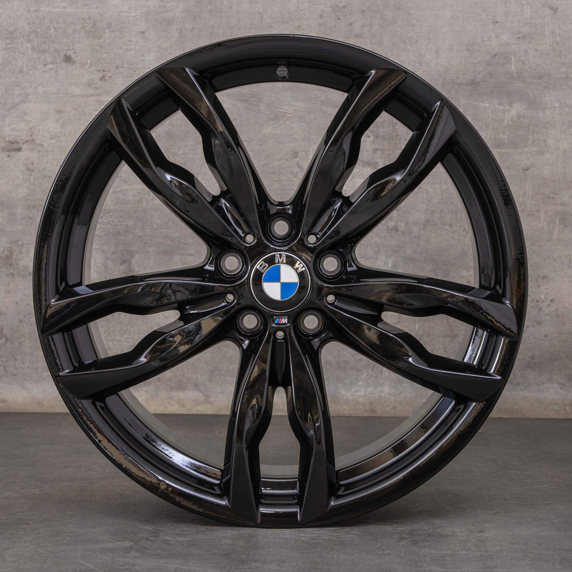 Jante originale BMW Seria 5 6 20 inch F10 F11 F12 F13 F06 Gran Coupé Styling 434 M 7845867 7845868 negru lucios