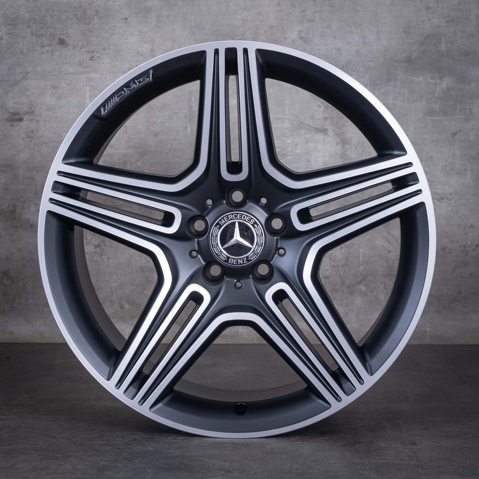 Jante originale Mercedes-Benz SL 63 & 65 AMG de 19 inci R231 W231 A2314010000 A2314011902 negru mat fața diamantată NOI