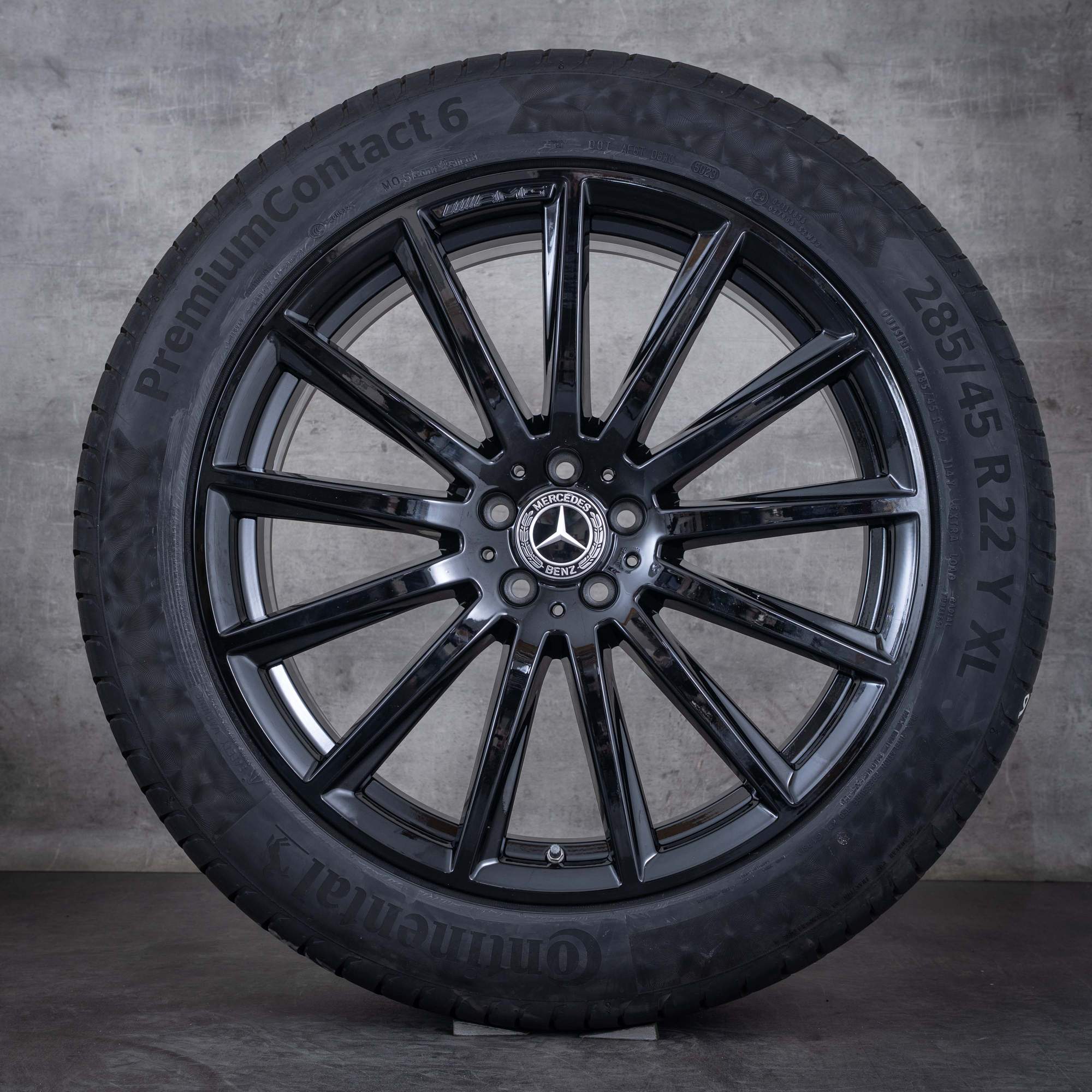 Oryginał Mercedes Benz GLS AMG koła 22 cale X167 letnie A1674017500 A1674017600 czarny błyszczący